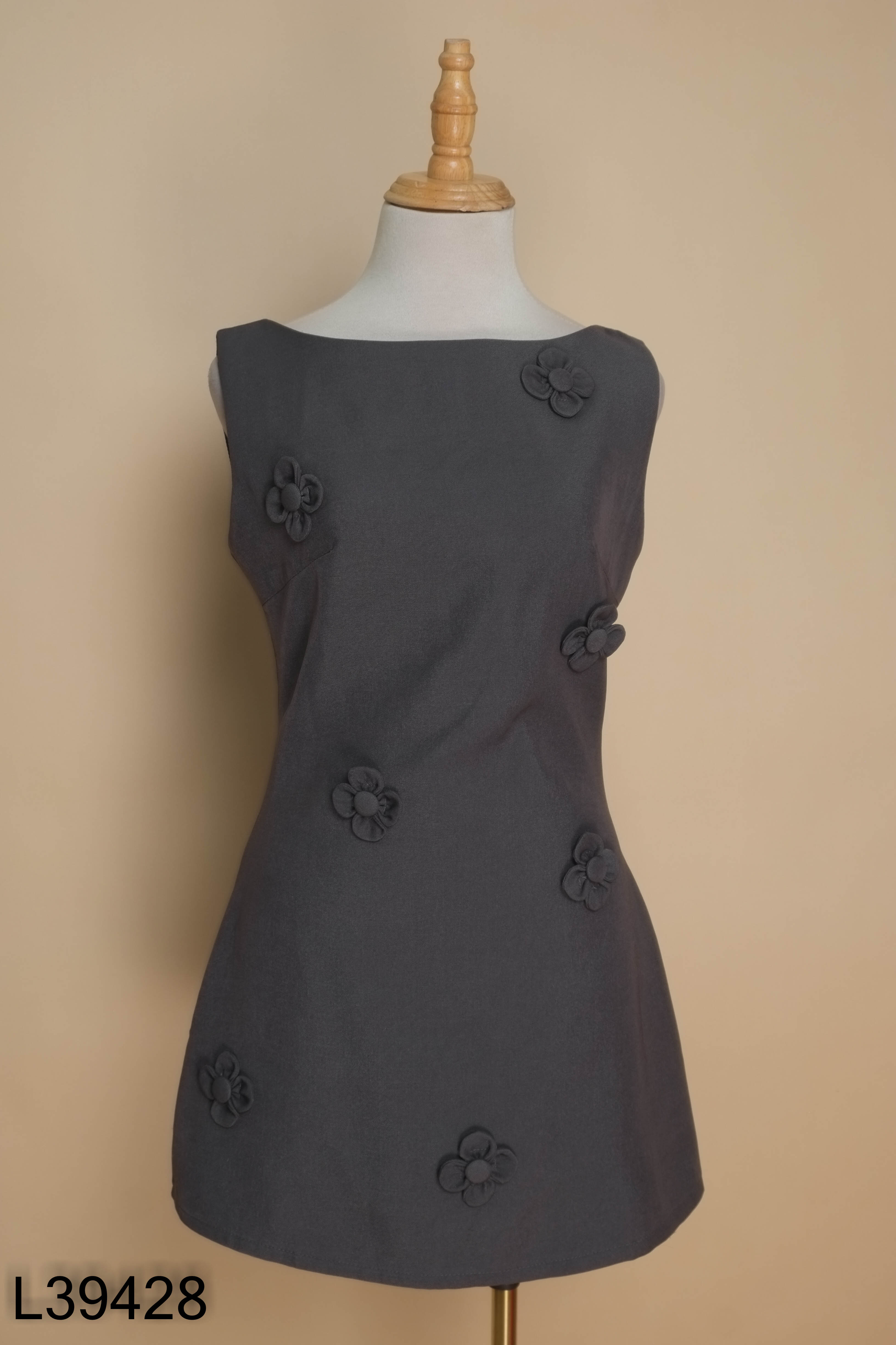 Váy JOIE DES ROSES xám đính hoa