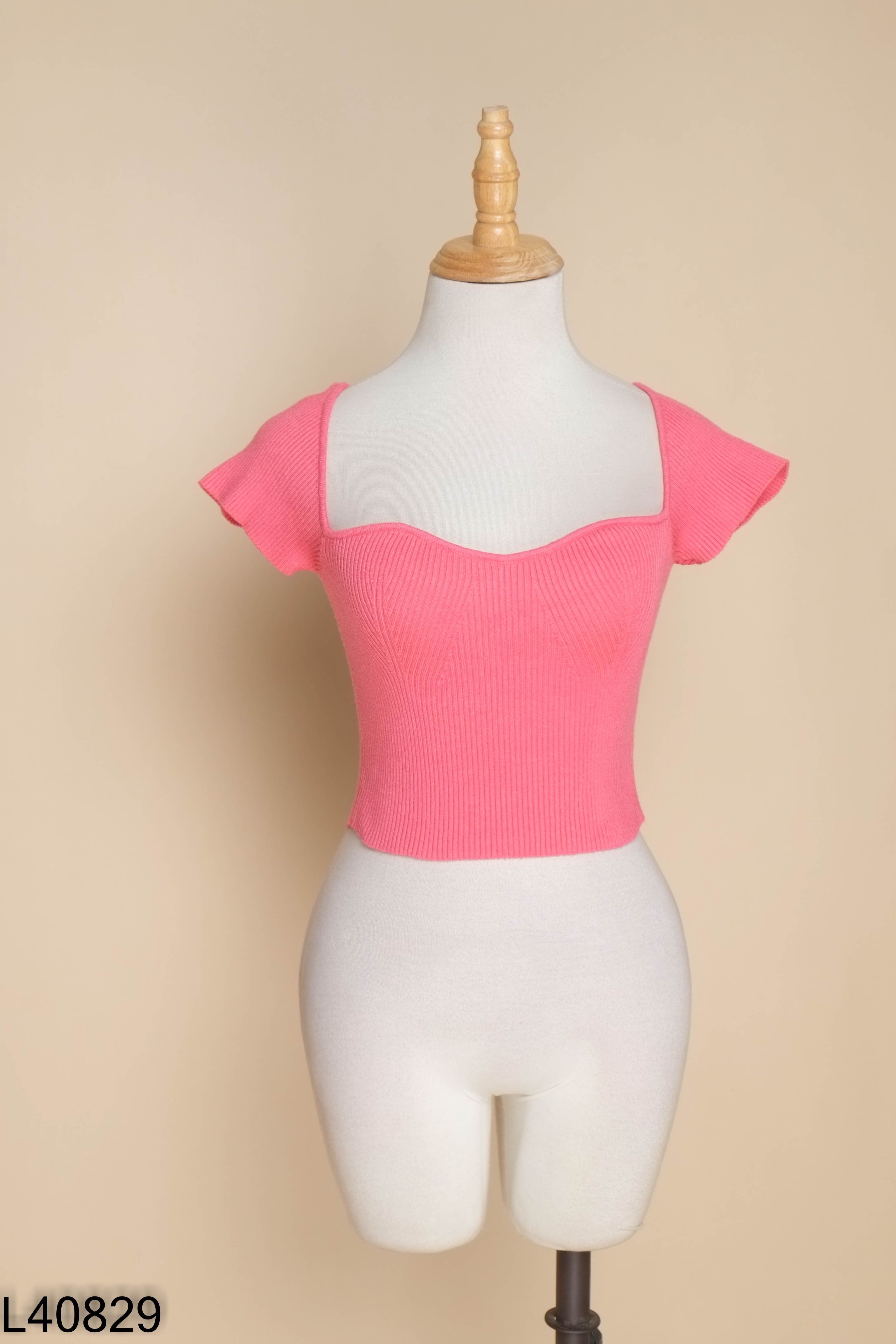 Áo TINGOAN hồng dáng crotop