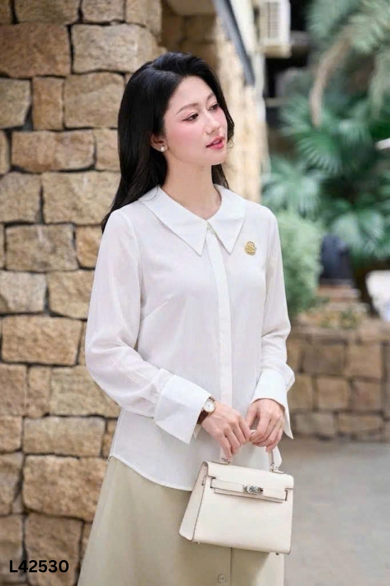 Áo sơ mi CCHAT trắng