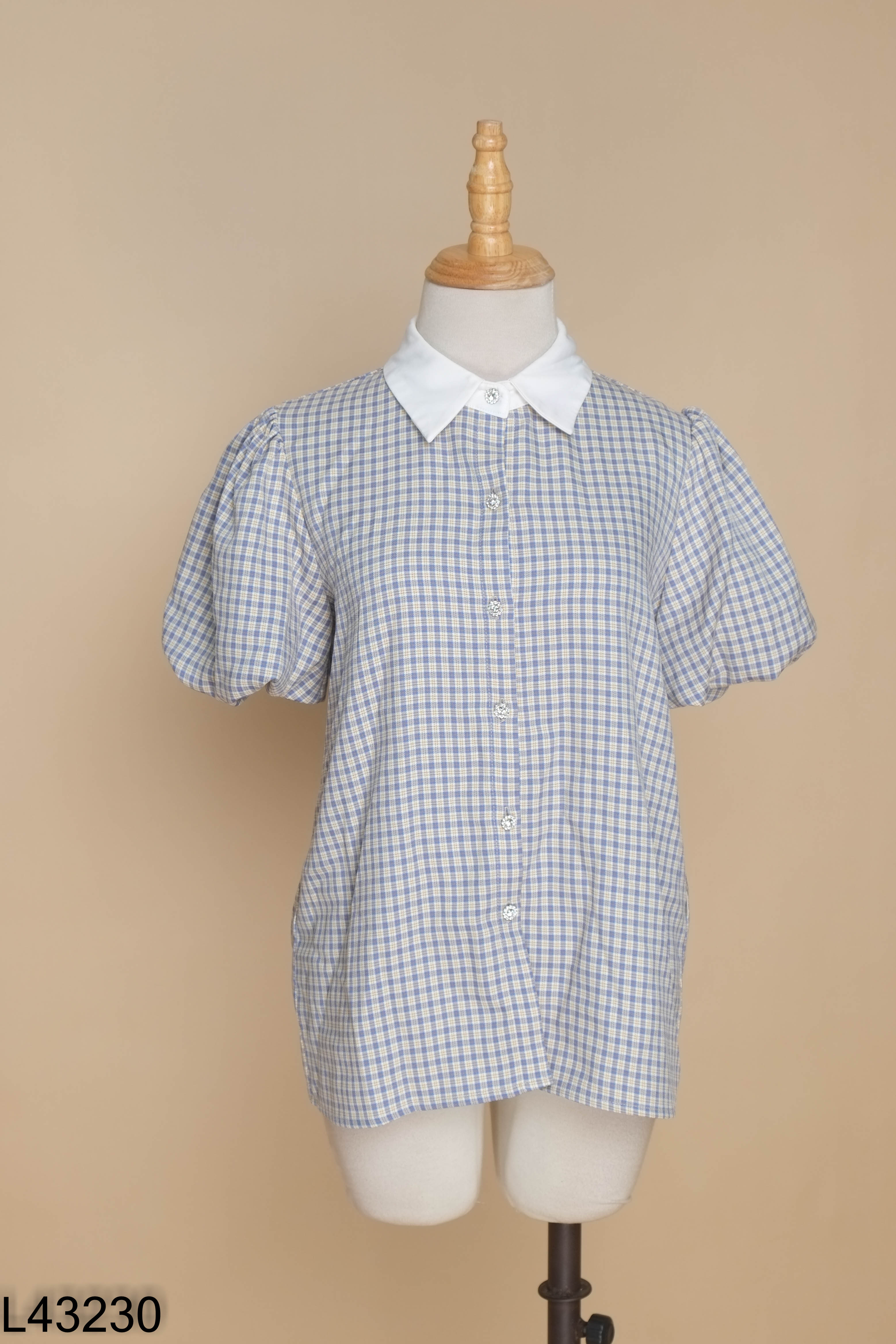 Áo CHARME STORE xanh kẻ caro