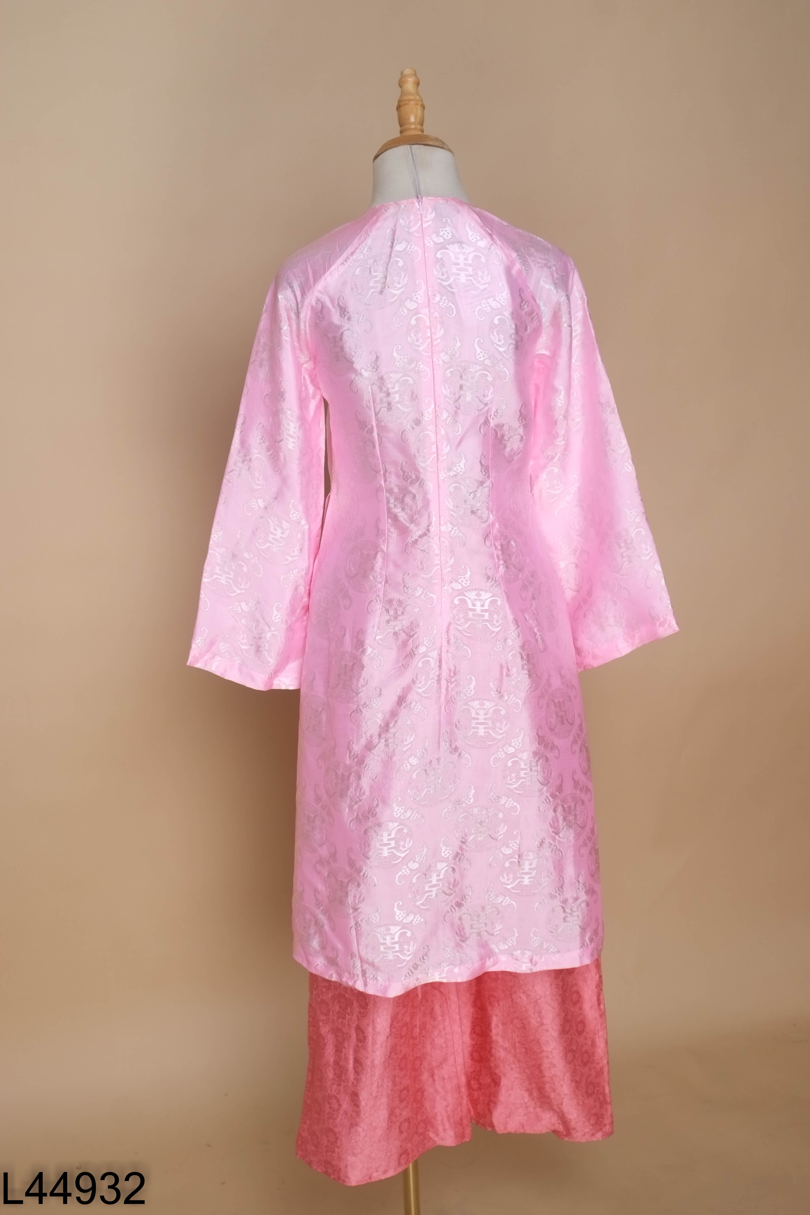 SET áo dài TỊNH AN hồng+ quần hồng