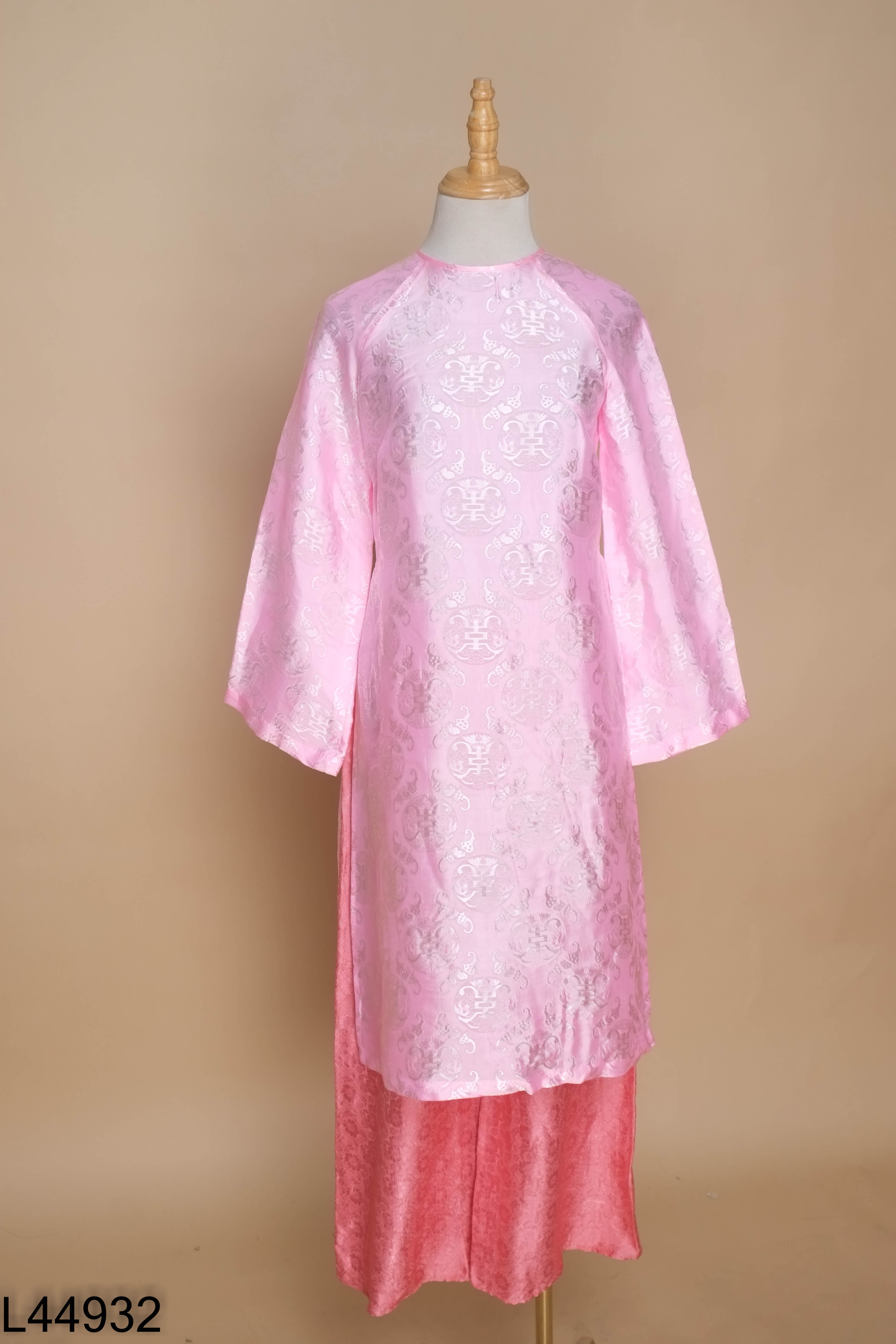 SET áo dài TỊNH AN hồng+ quần hồng
