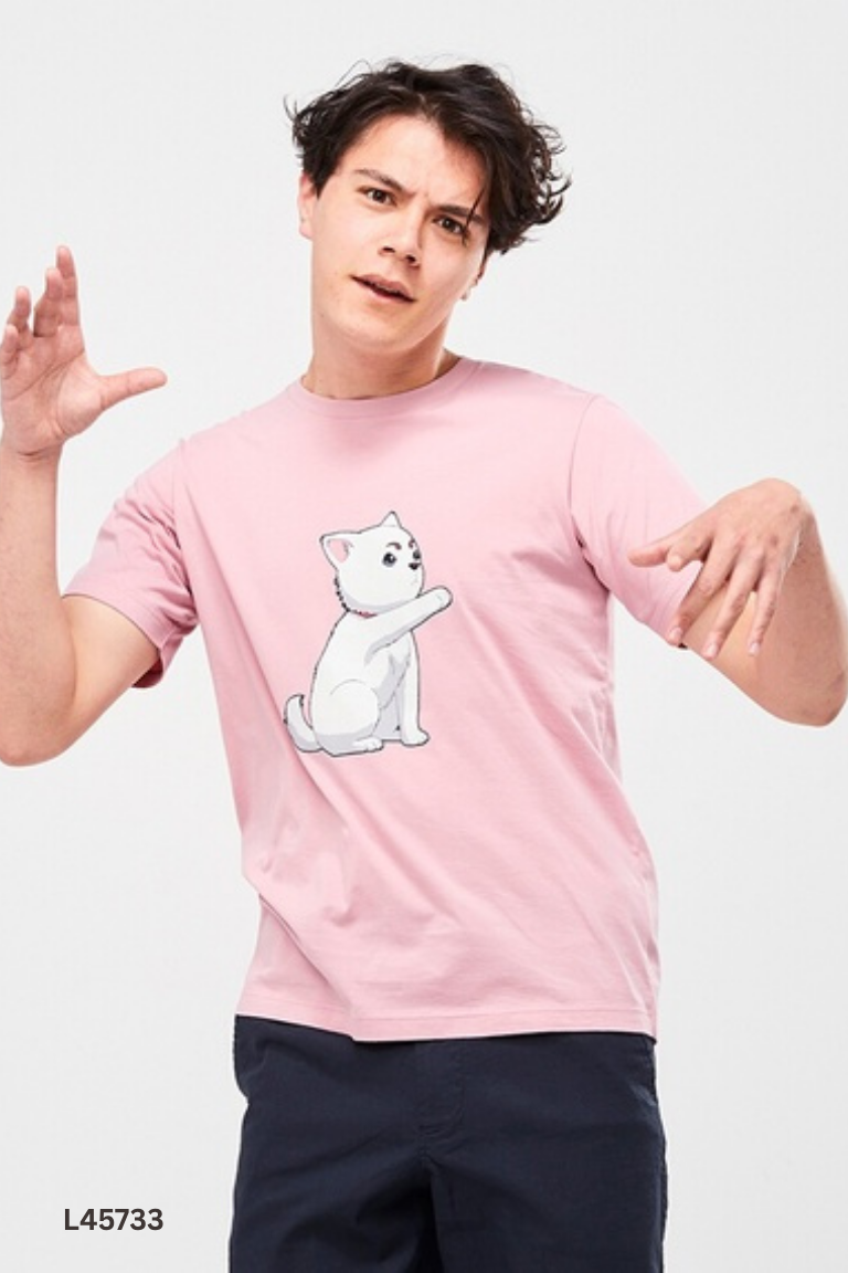 Áo thun UNIQLO hồng in động vật