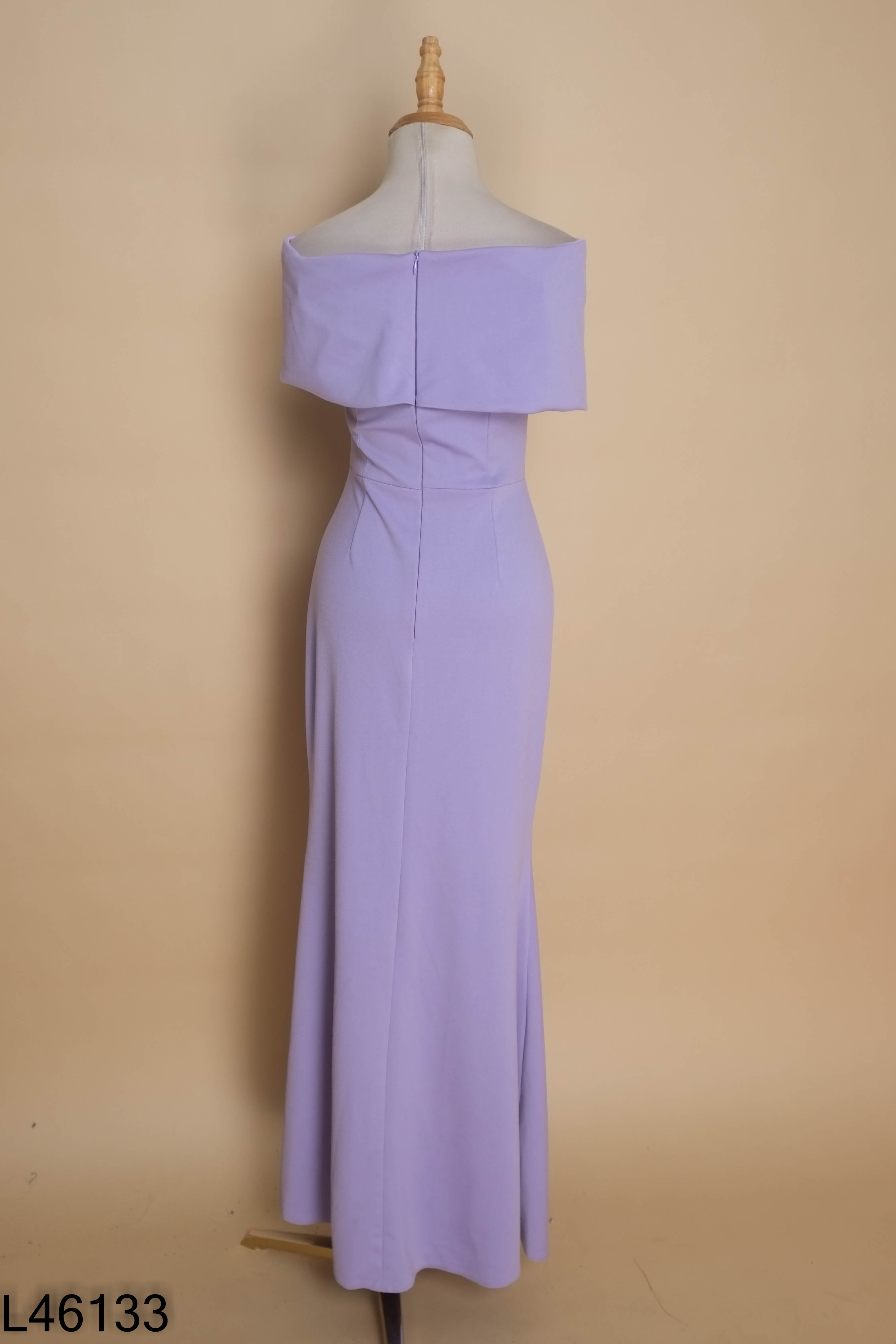 Váy trễ vai tím THANH AN DRESS