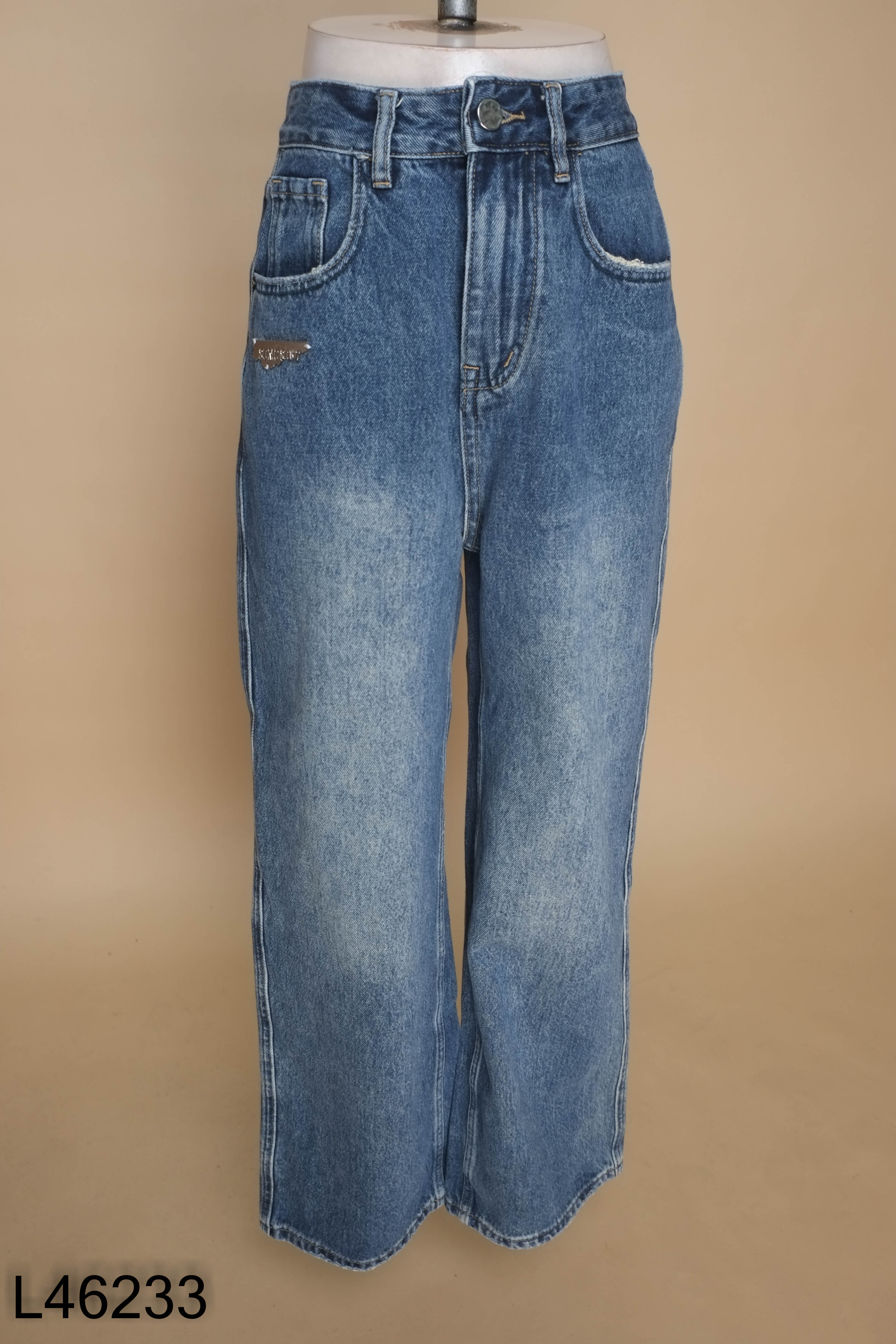 Quần jeans xanh SOME SOWE dáng suông