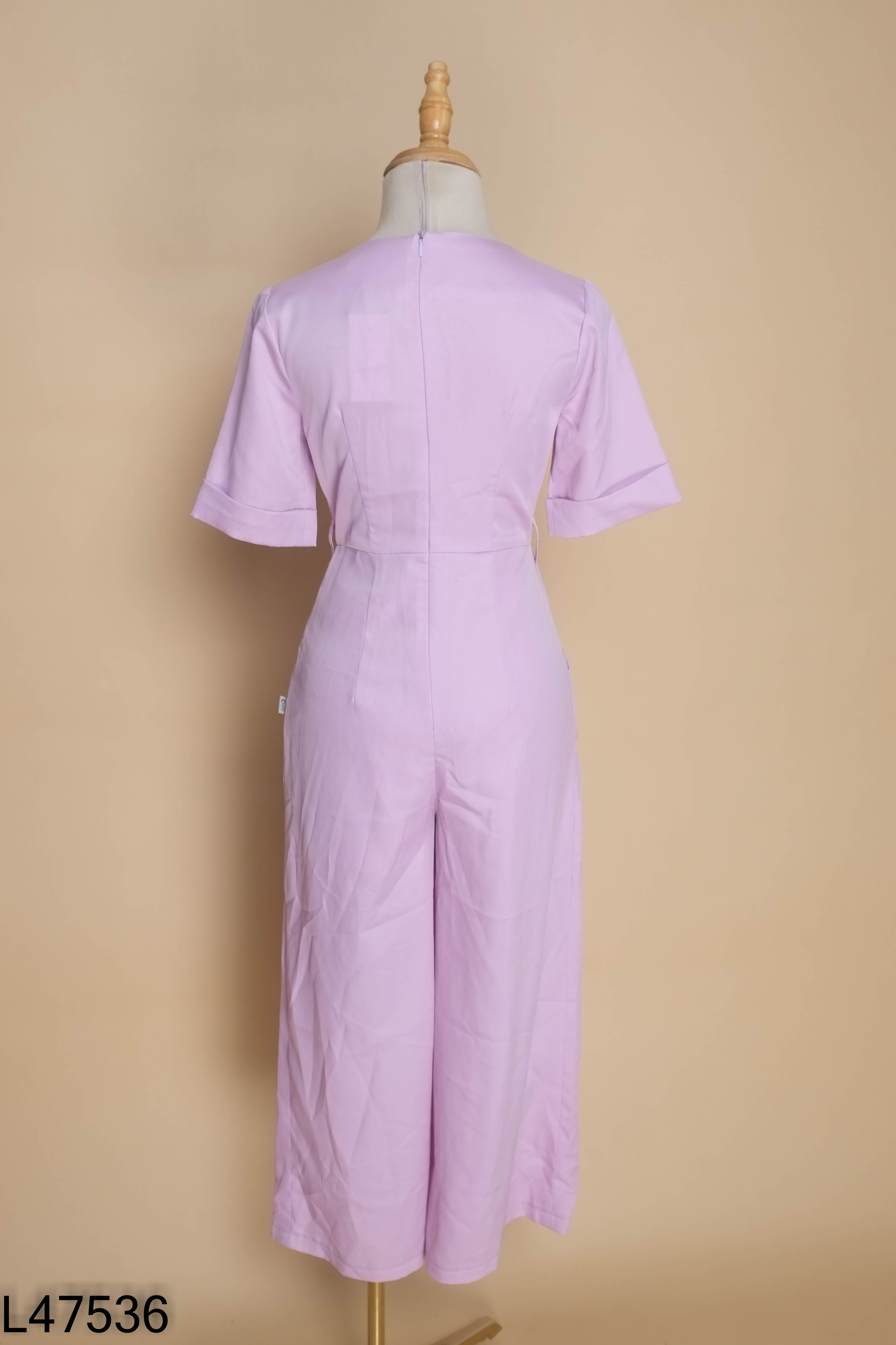 jumpsuit tím CHAT trơn