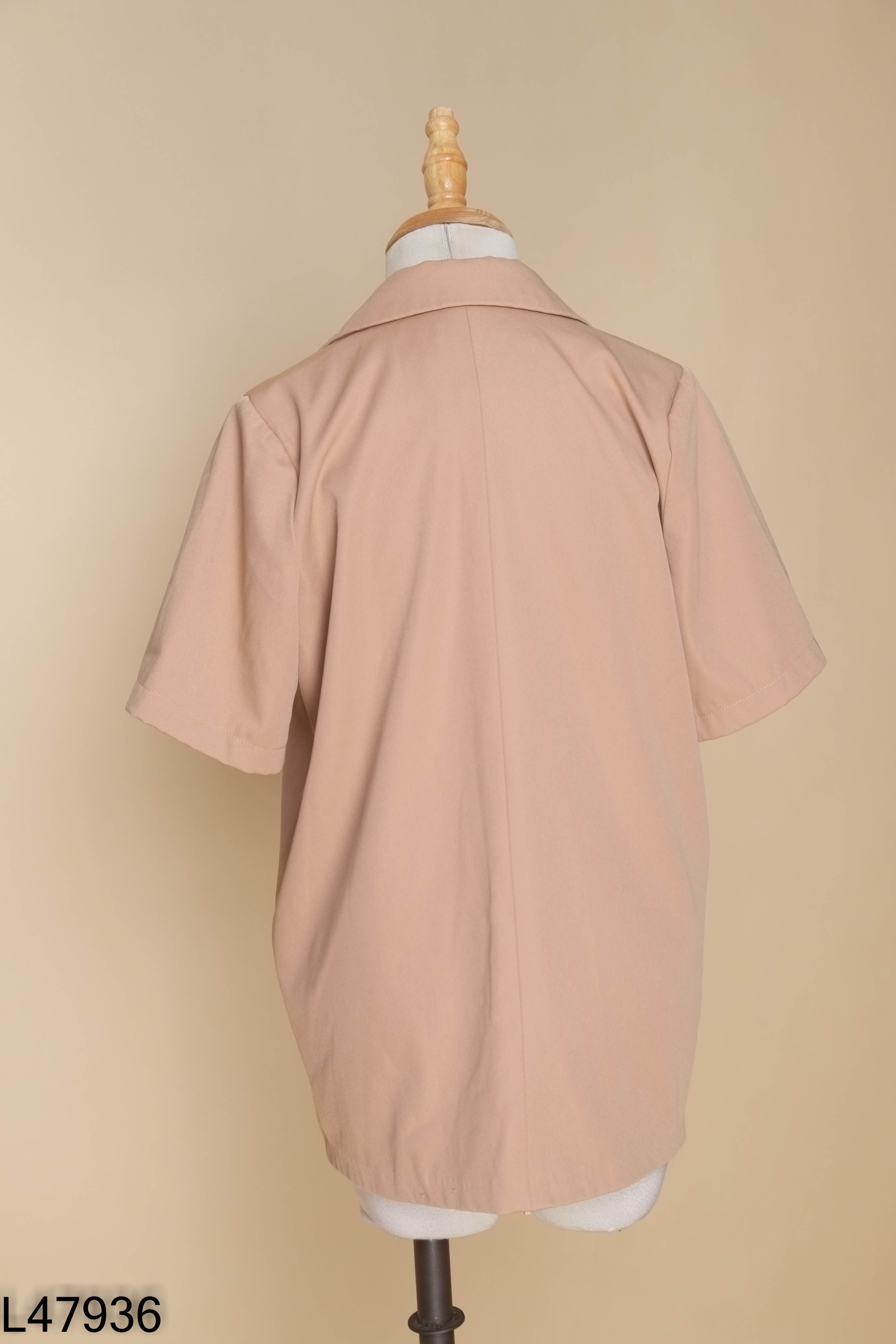Áo blazer nâu CALIE ngắn tay