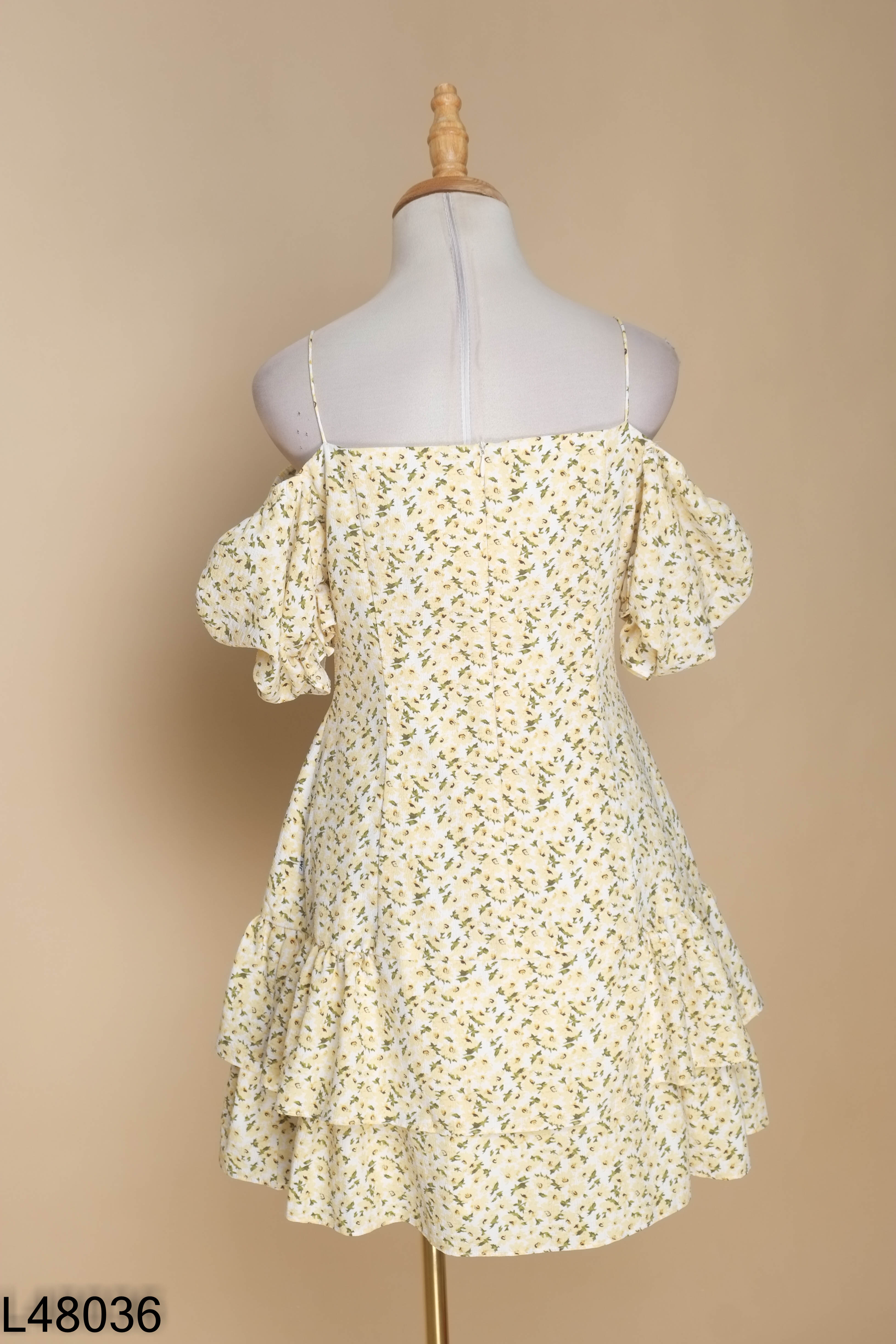 Váy vàng hoa trễ vai JM DRESS DESIGN