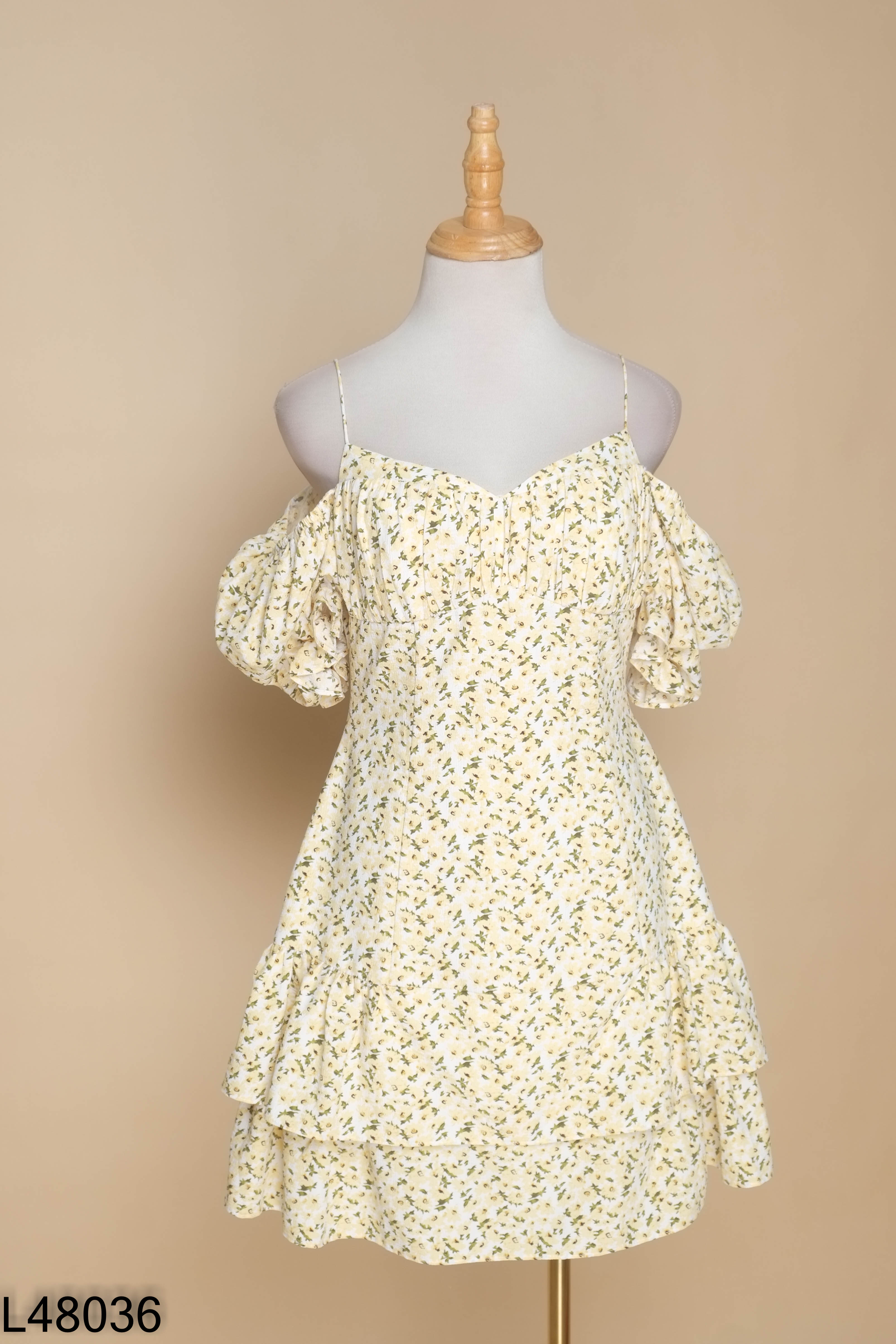 Váy vàng hoa trễ vai JM DRESS DESIGN
