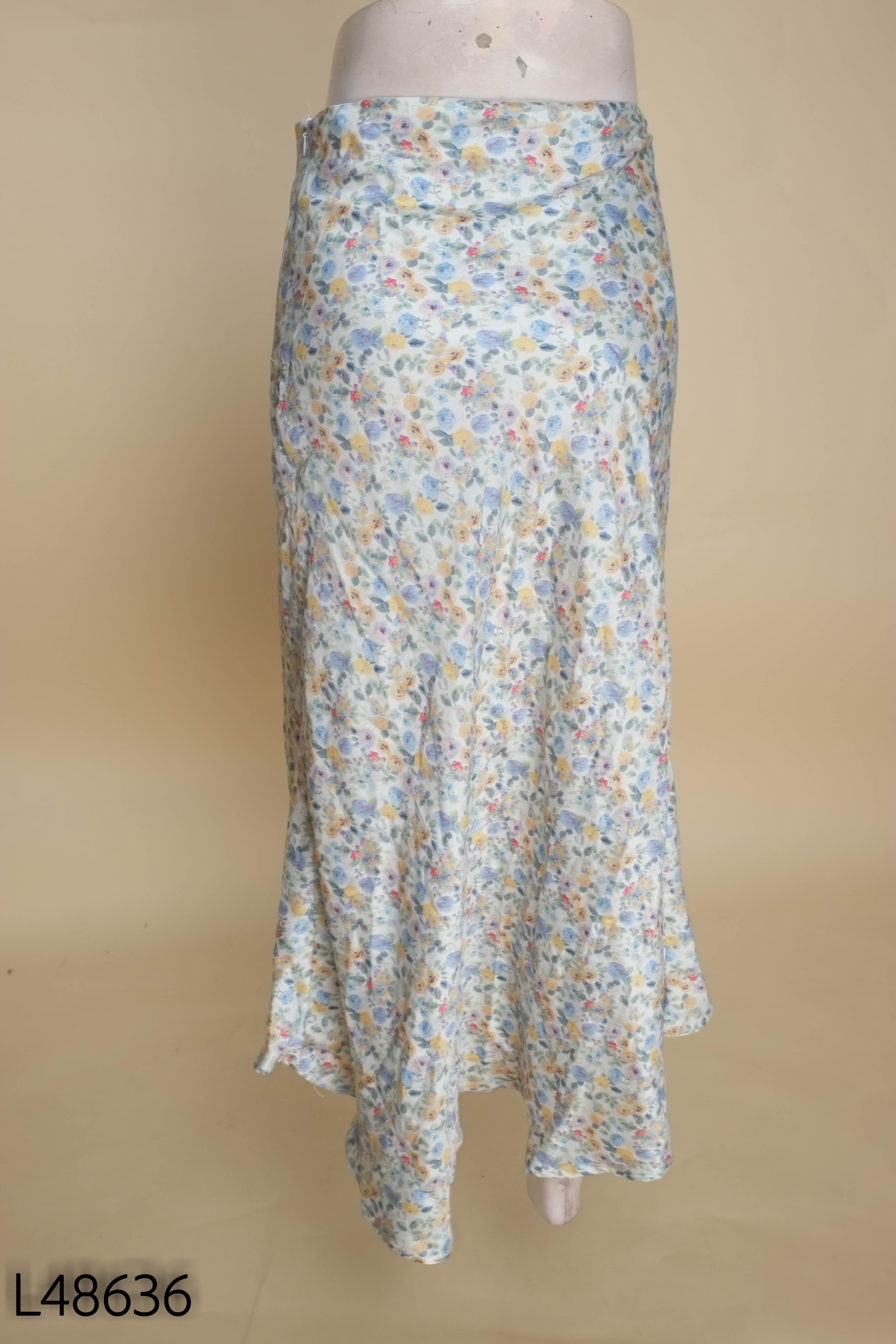 Chân váy xanh hoa ZARA(xuất)