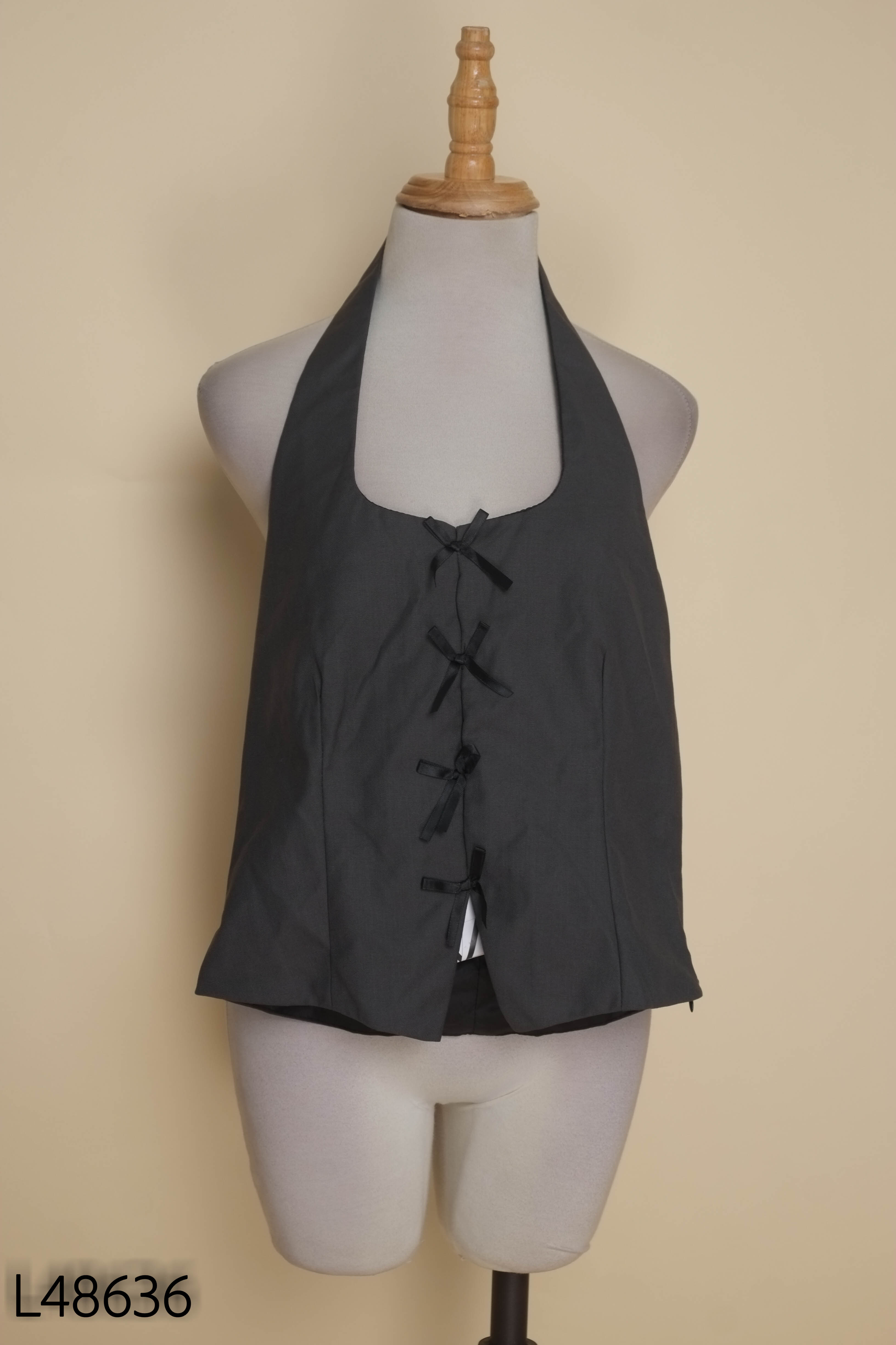 NEWTAG ZARA(xuất) áo dây ghi đính nơ