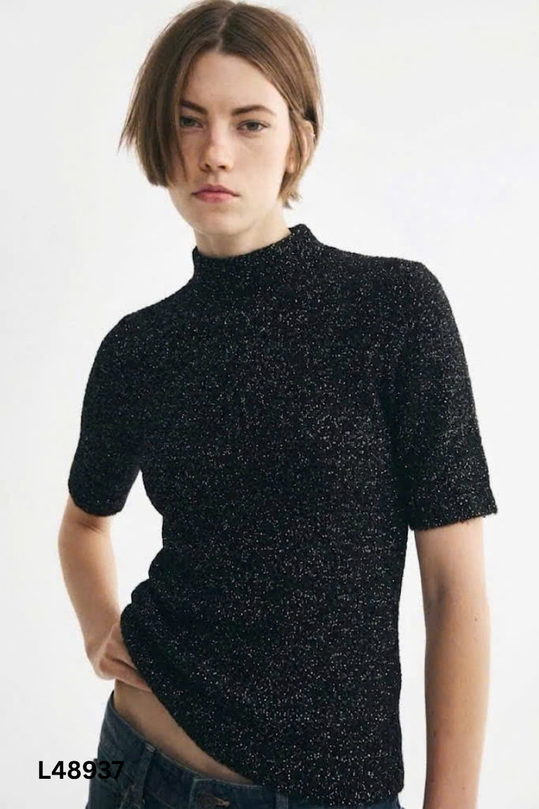 Áo dạ đen H&M kim tuyến