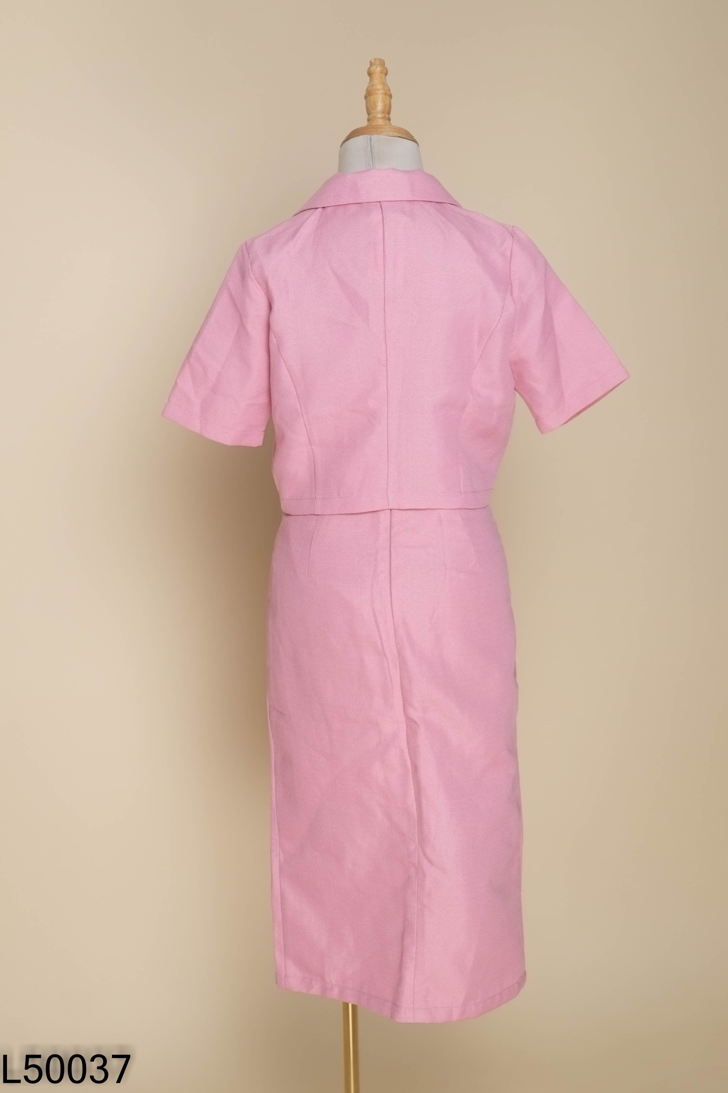 Set Áo tweed hồng CATI CLOTHING + Chân váy