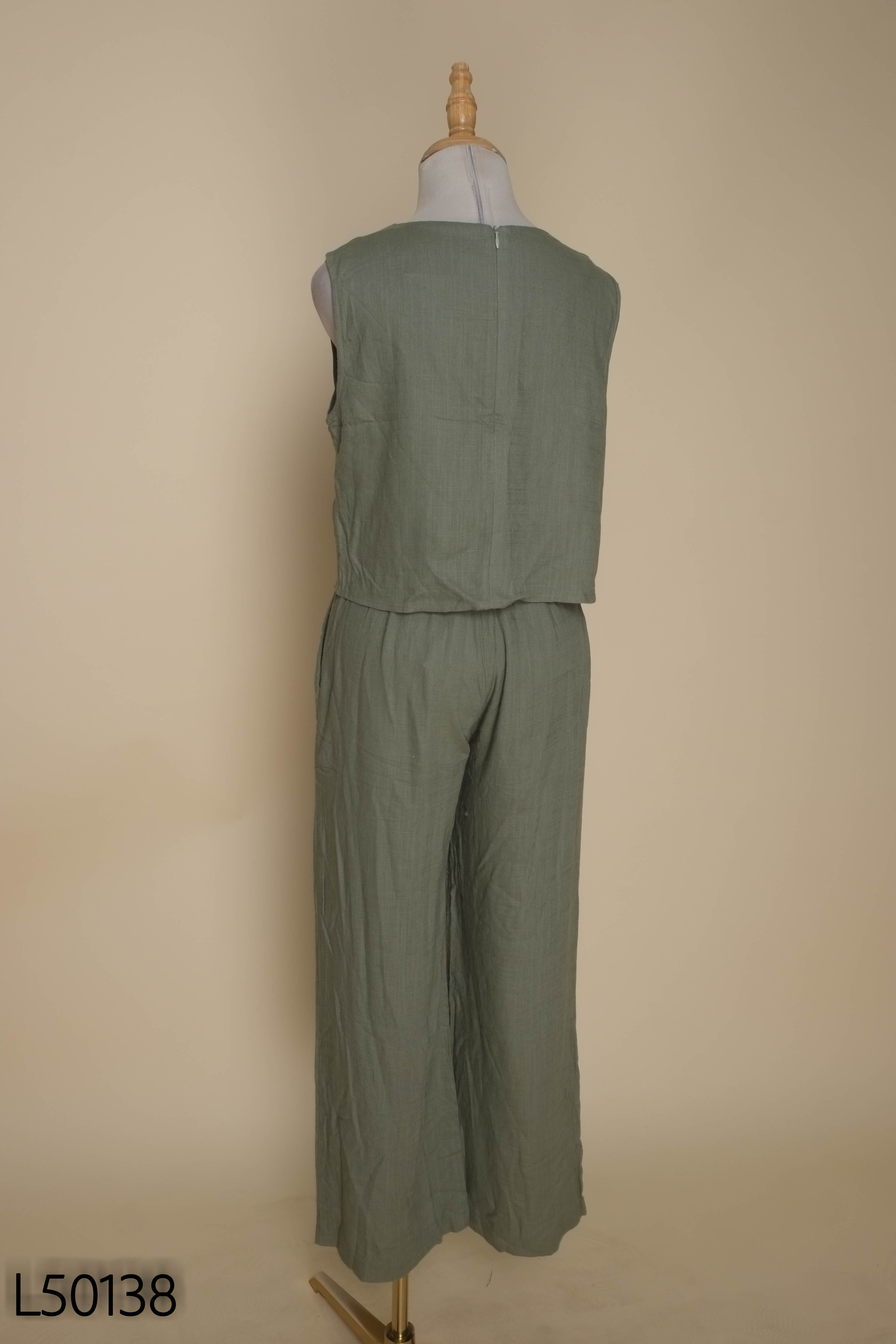 NEWTAG Set Áo linen xanh IXORAT + Quần
