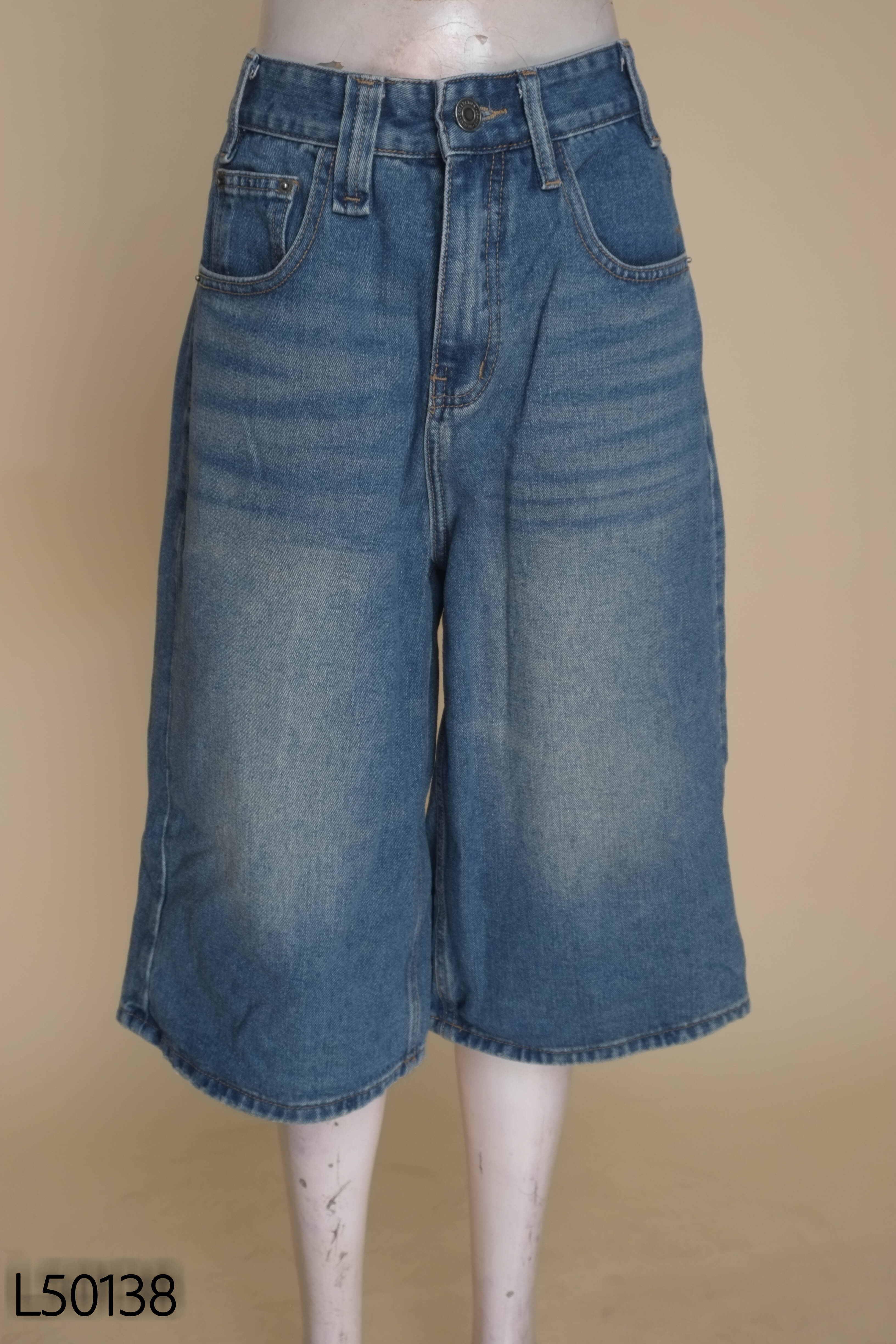Quần culottes jeans xanh GODMOTHER