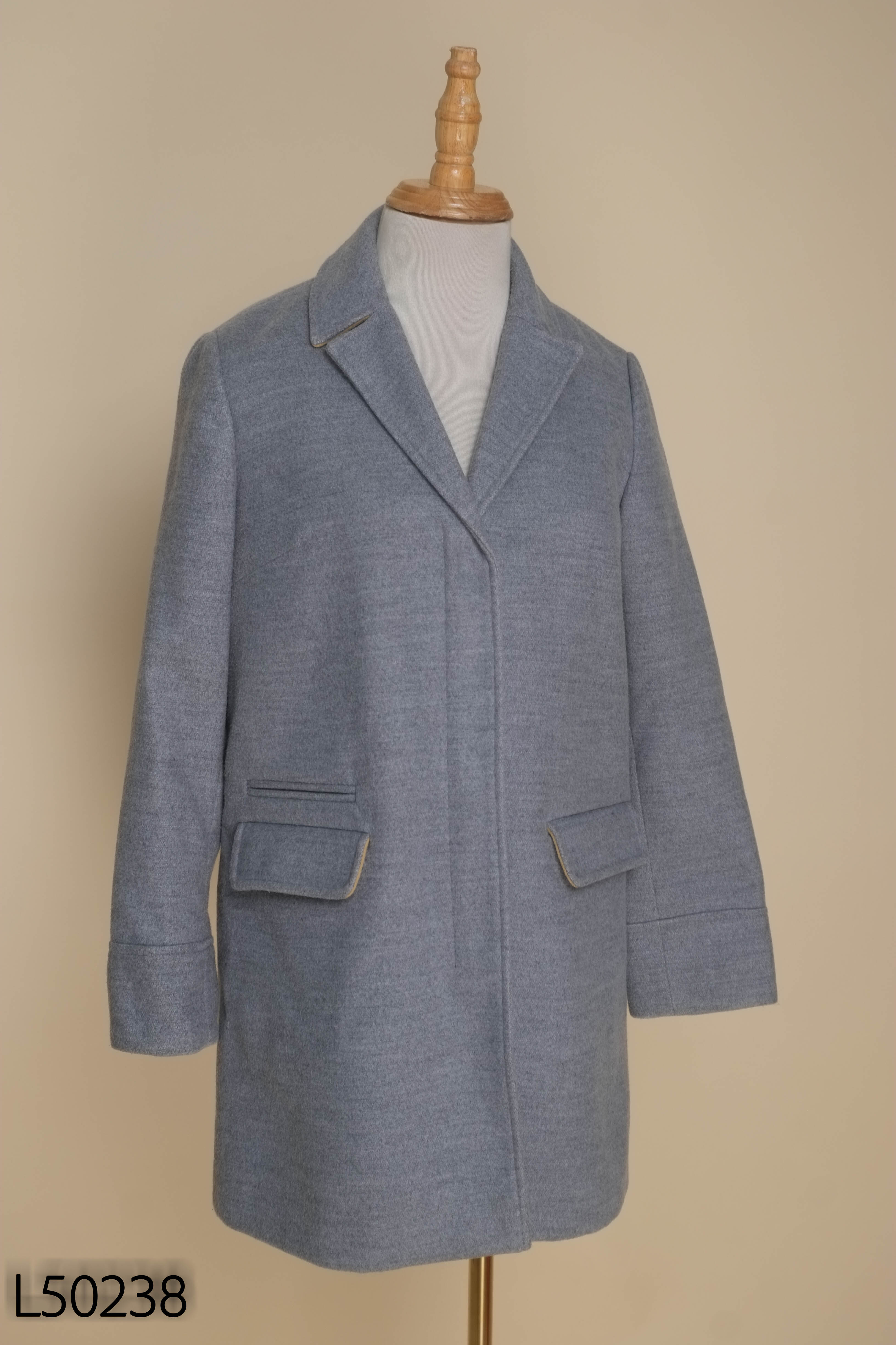 Áo khoác dạ xám TOPSHOP cổ vest