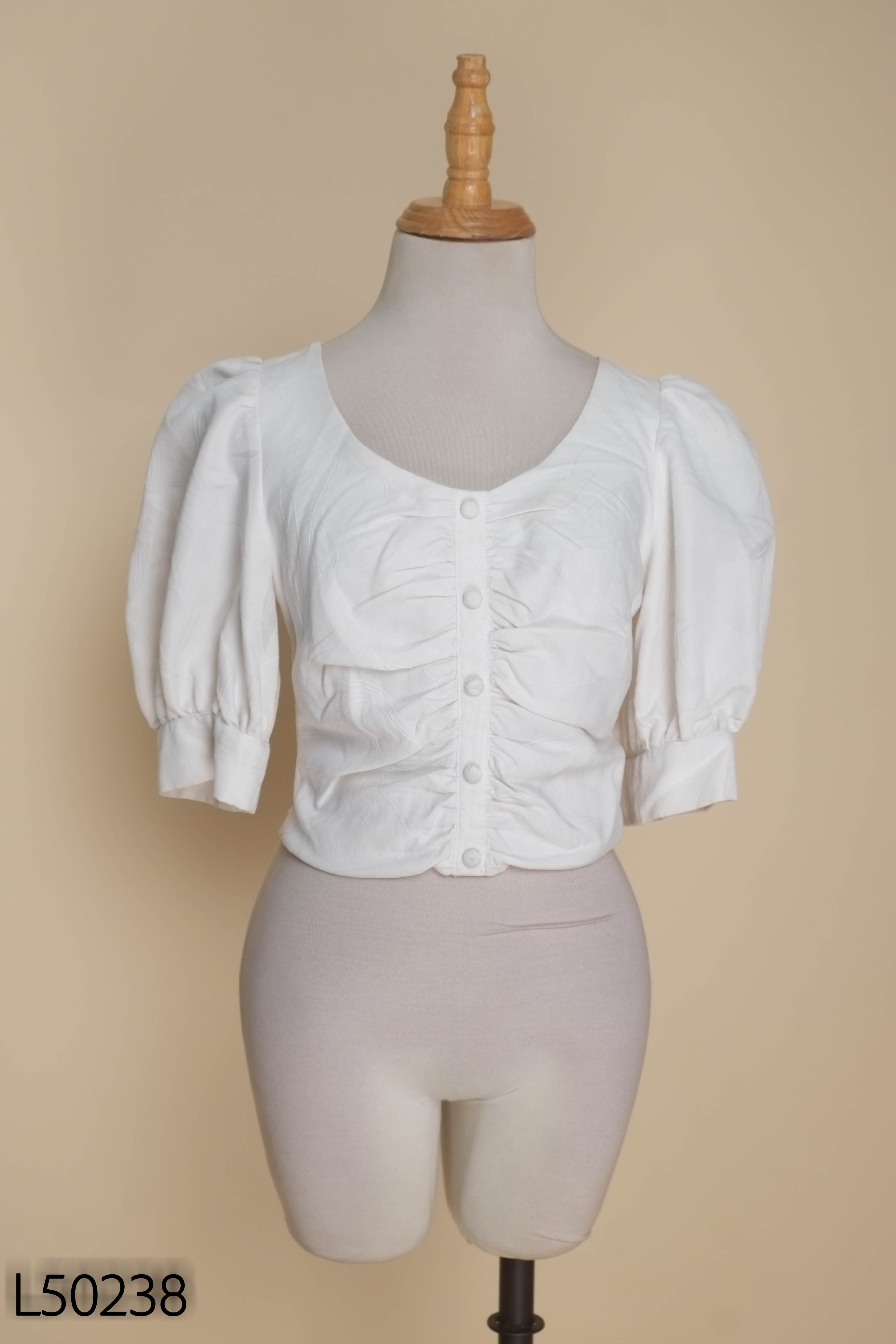 Áo croptop be D.CHIC phối nhún