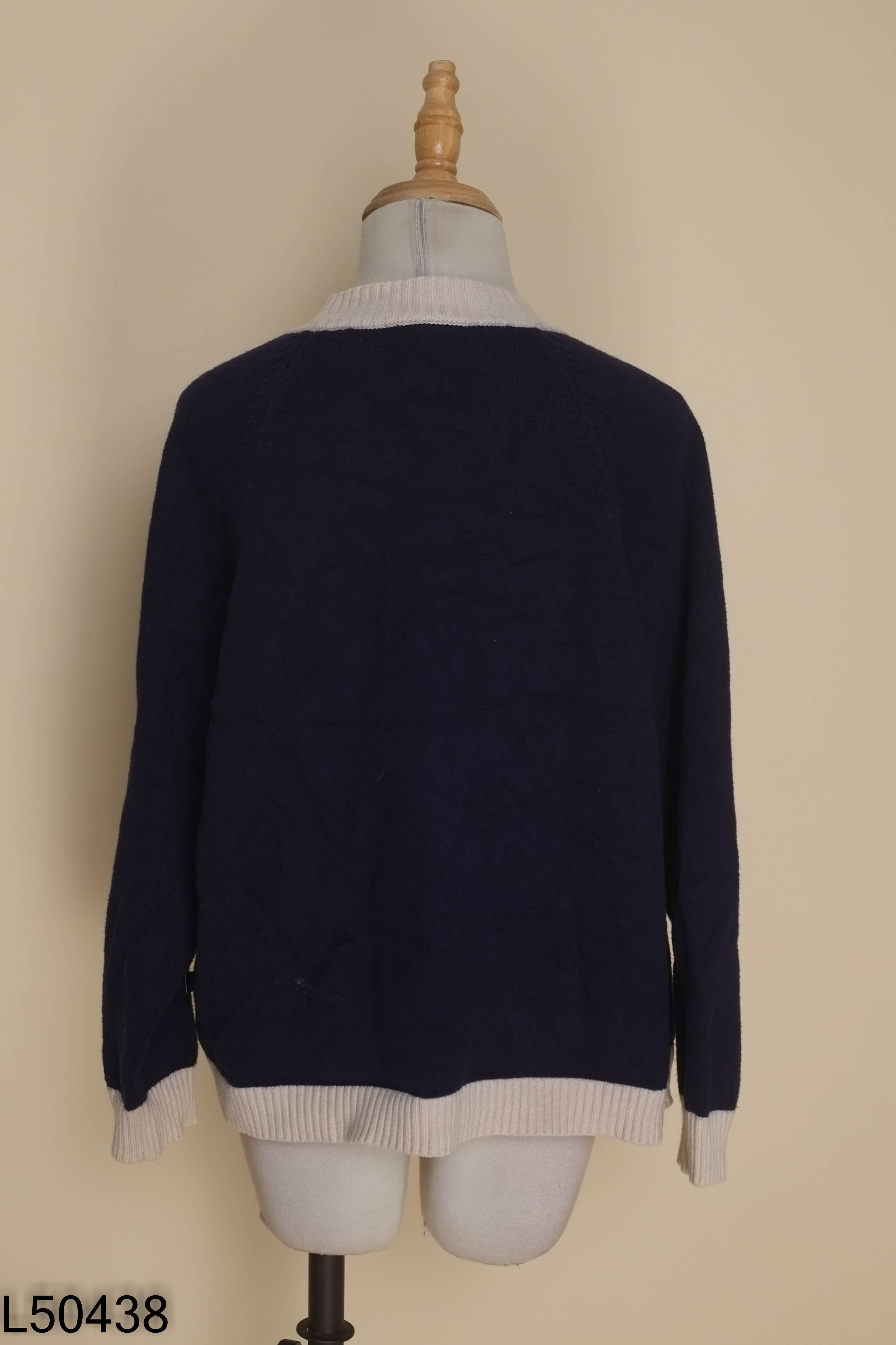 Áo len cardigan xanh LEVENTS viền kem