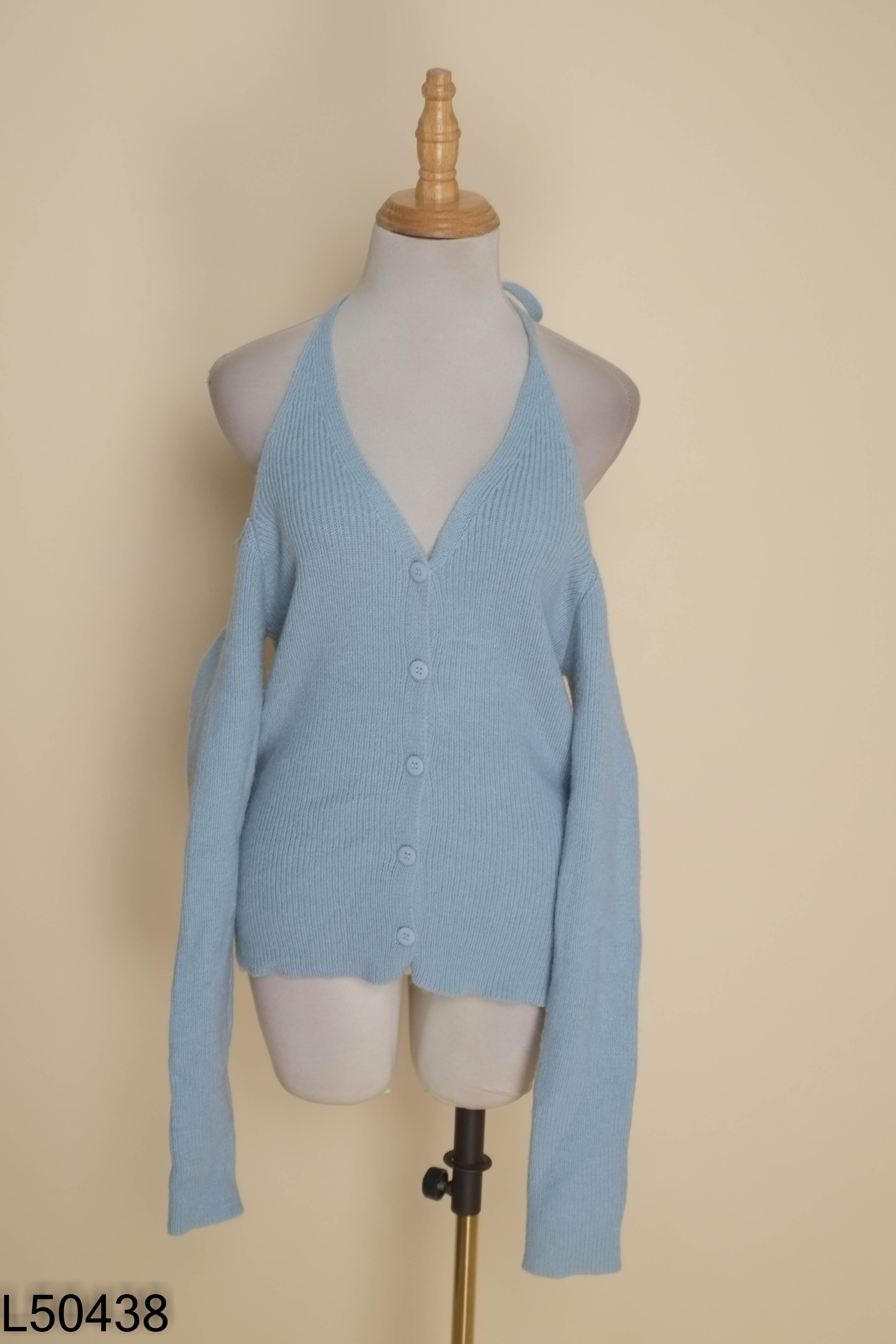 Áo len cardigan xanh kiểu
