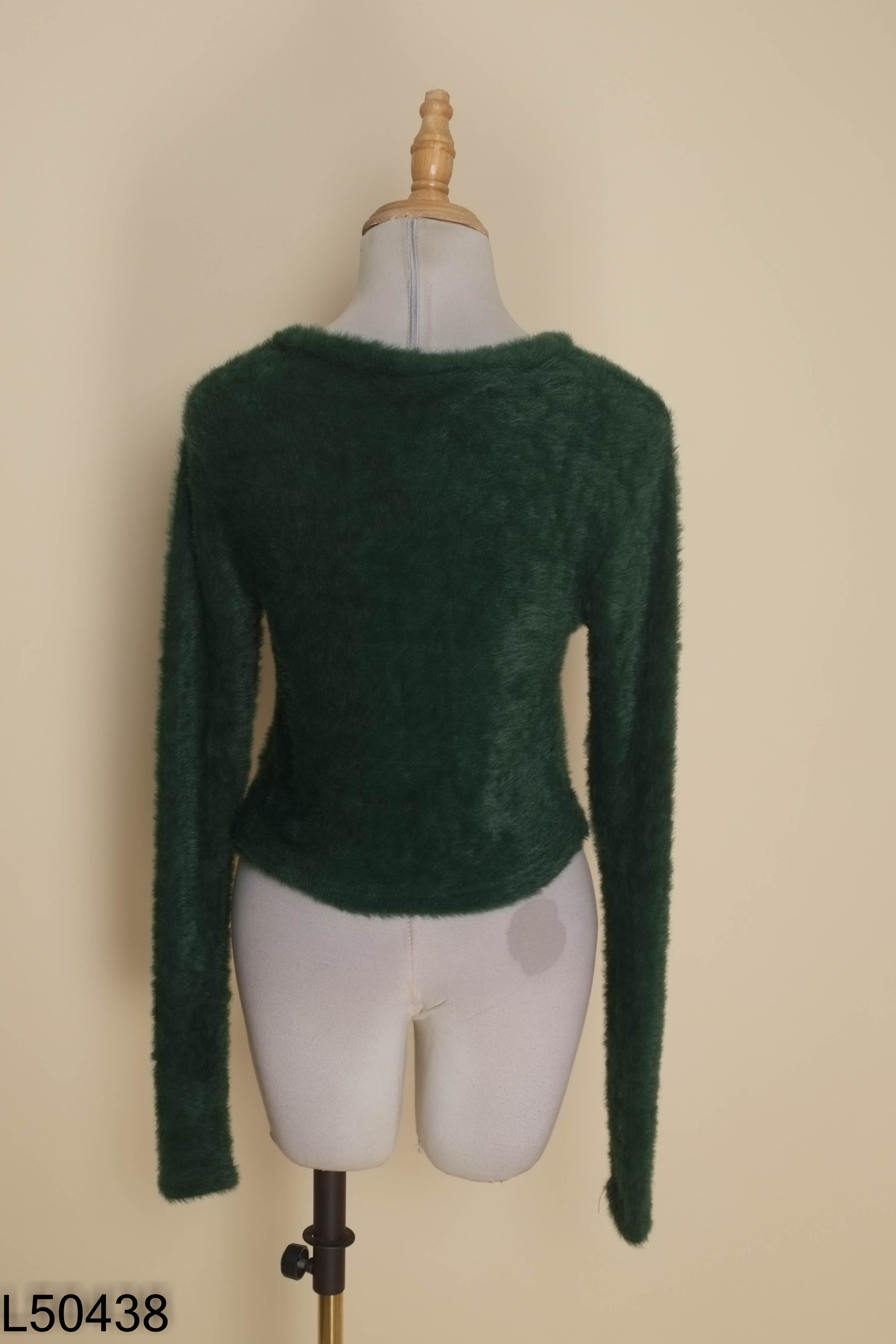 Áo len lông cardigan xanh STRADIVARIUS cúc ngọc