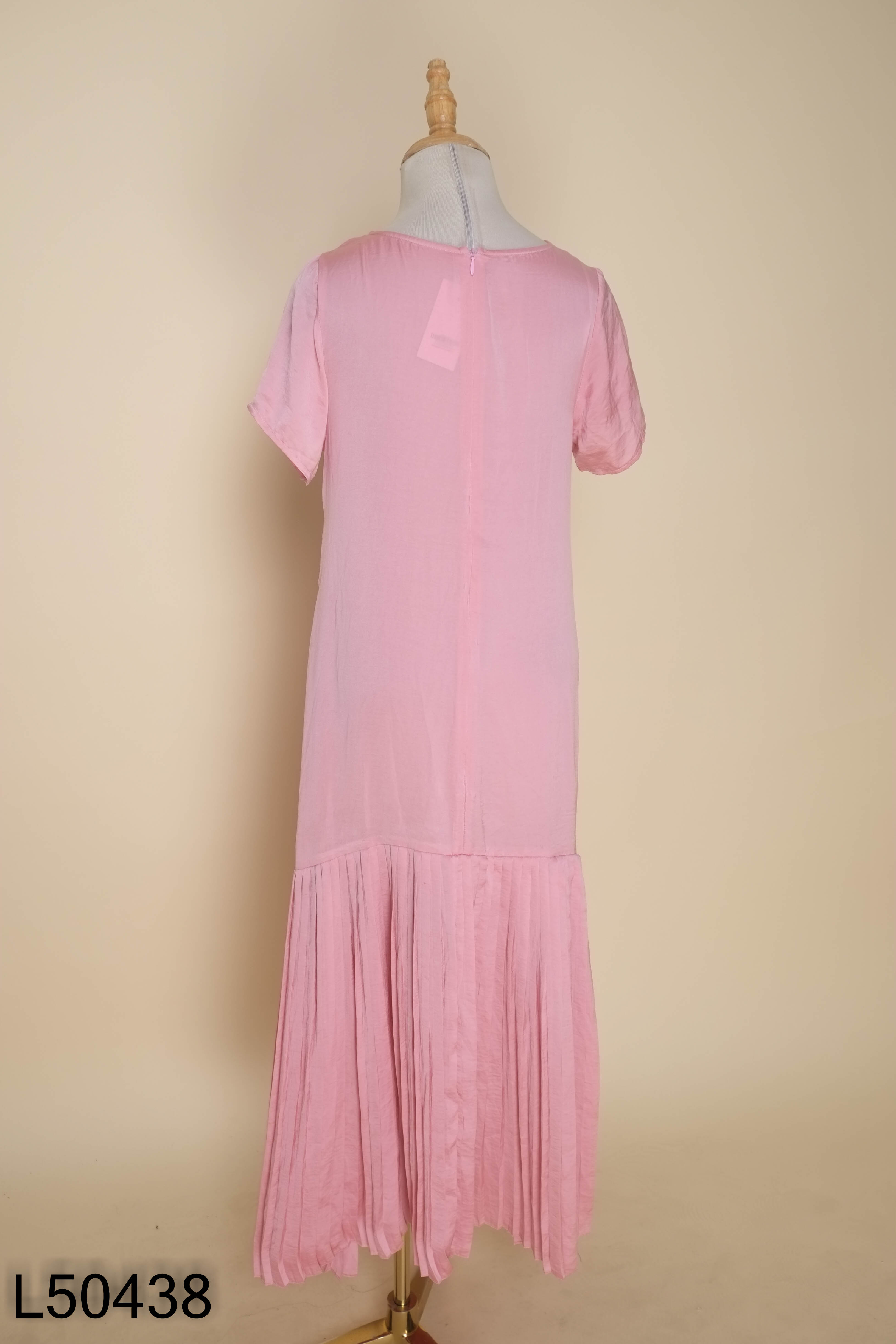 L5043810834-Váy XEOXO babydoll hồng gấp ly