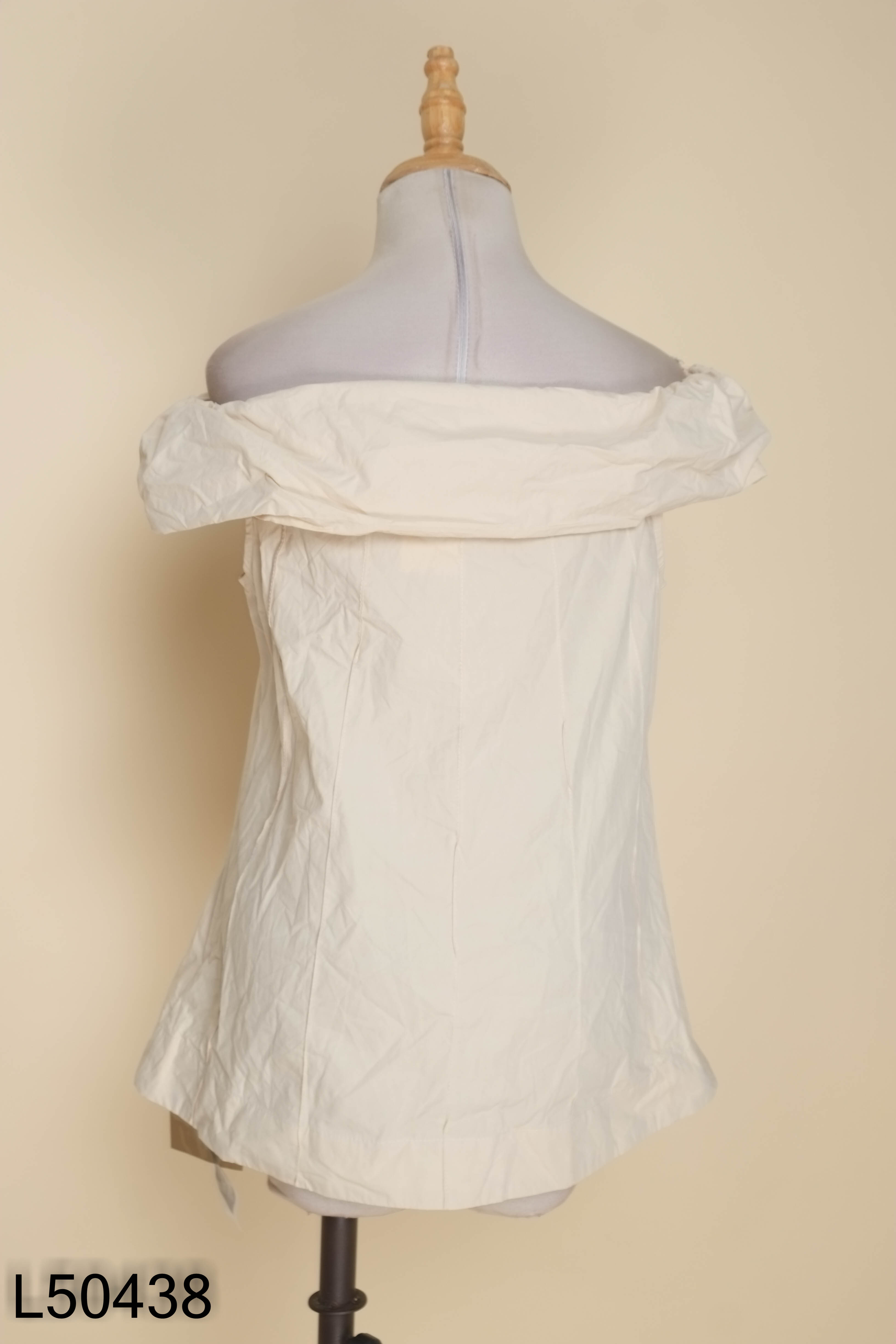 NEWTAG Áo babydoll trễ vai be trơn