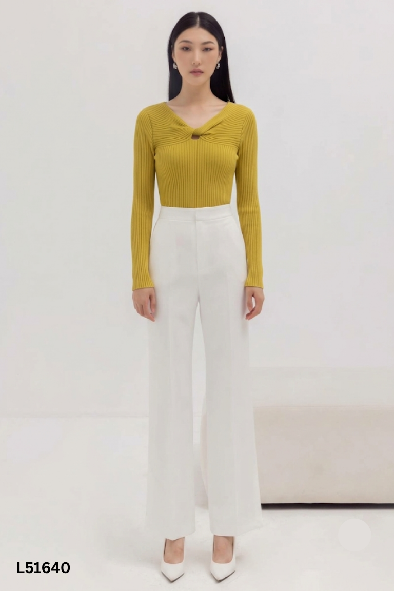 Áo len xanh D.CHIC xoắn ngực