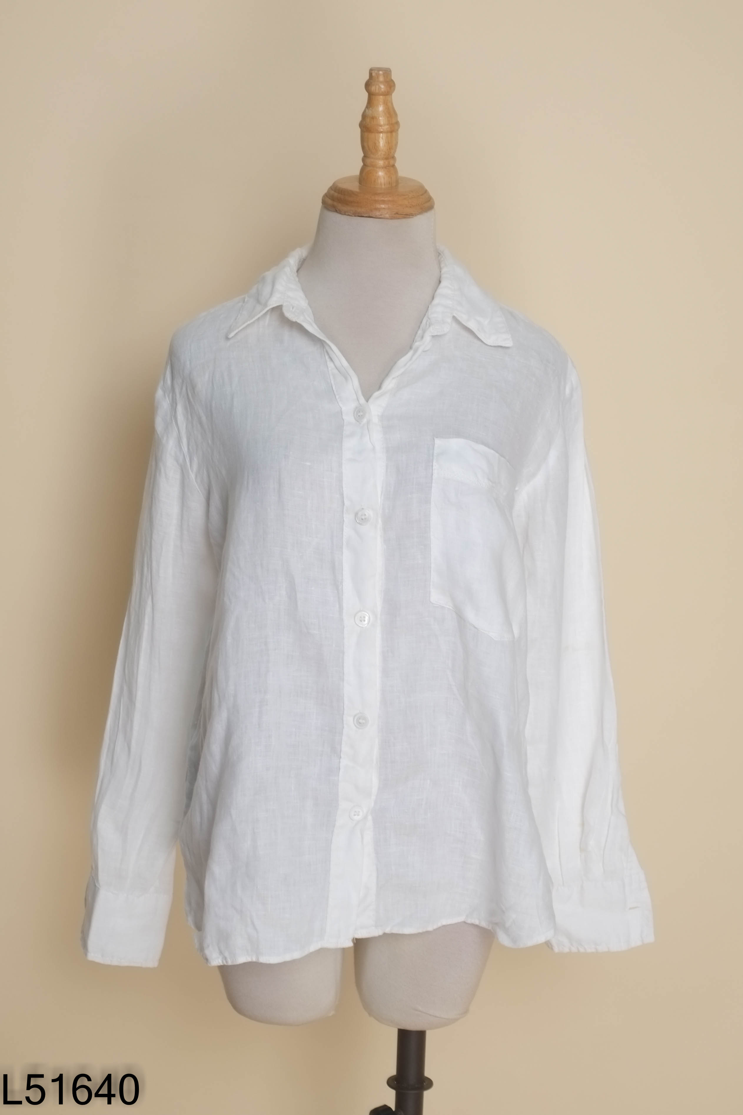 Áo sơ mi trắng linen ZARA