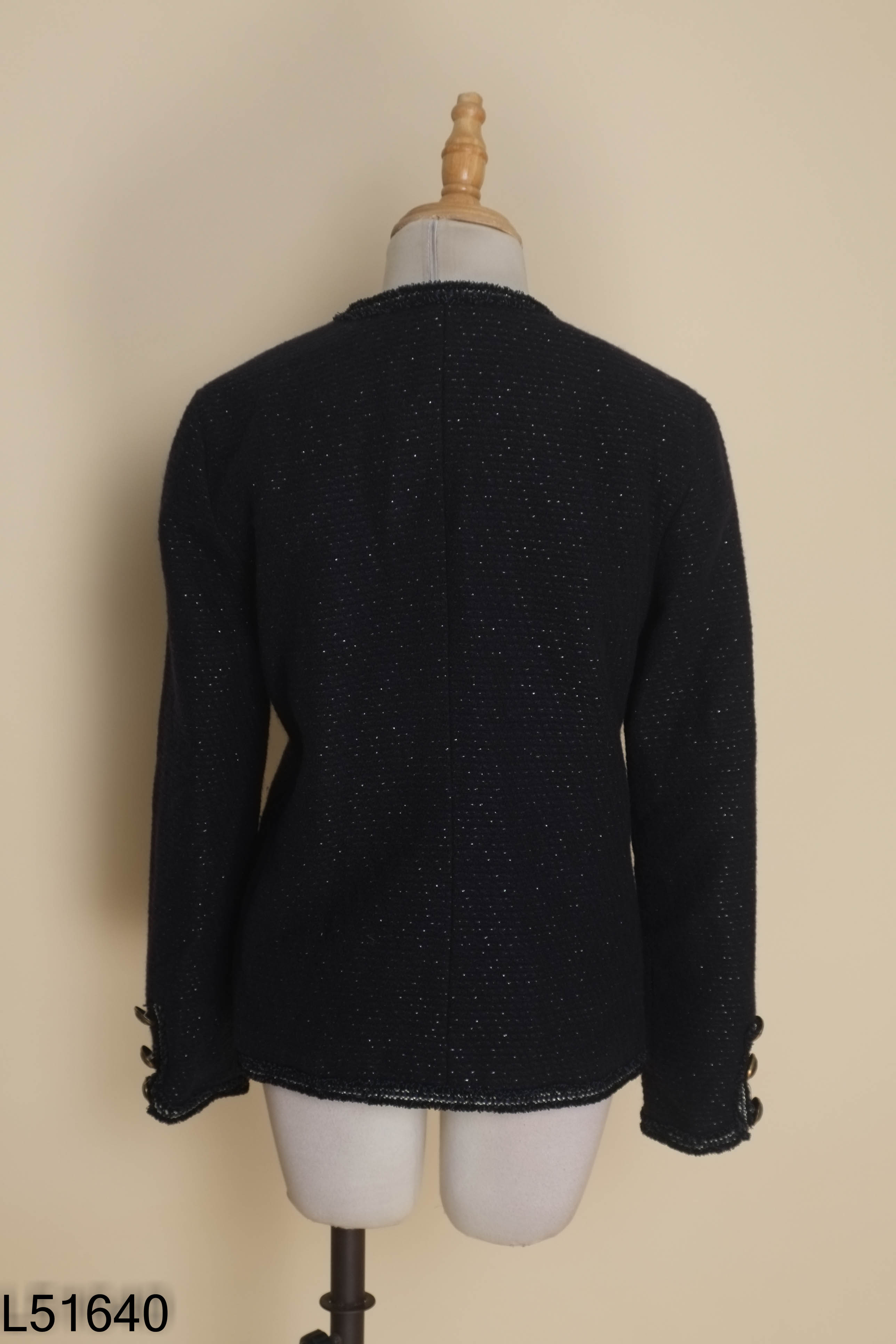 Áo dạ tweed xanh H'ALLURE