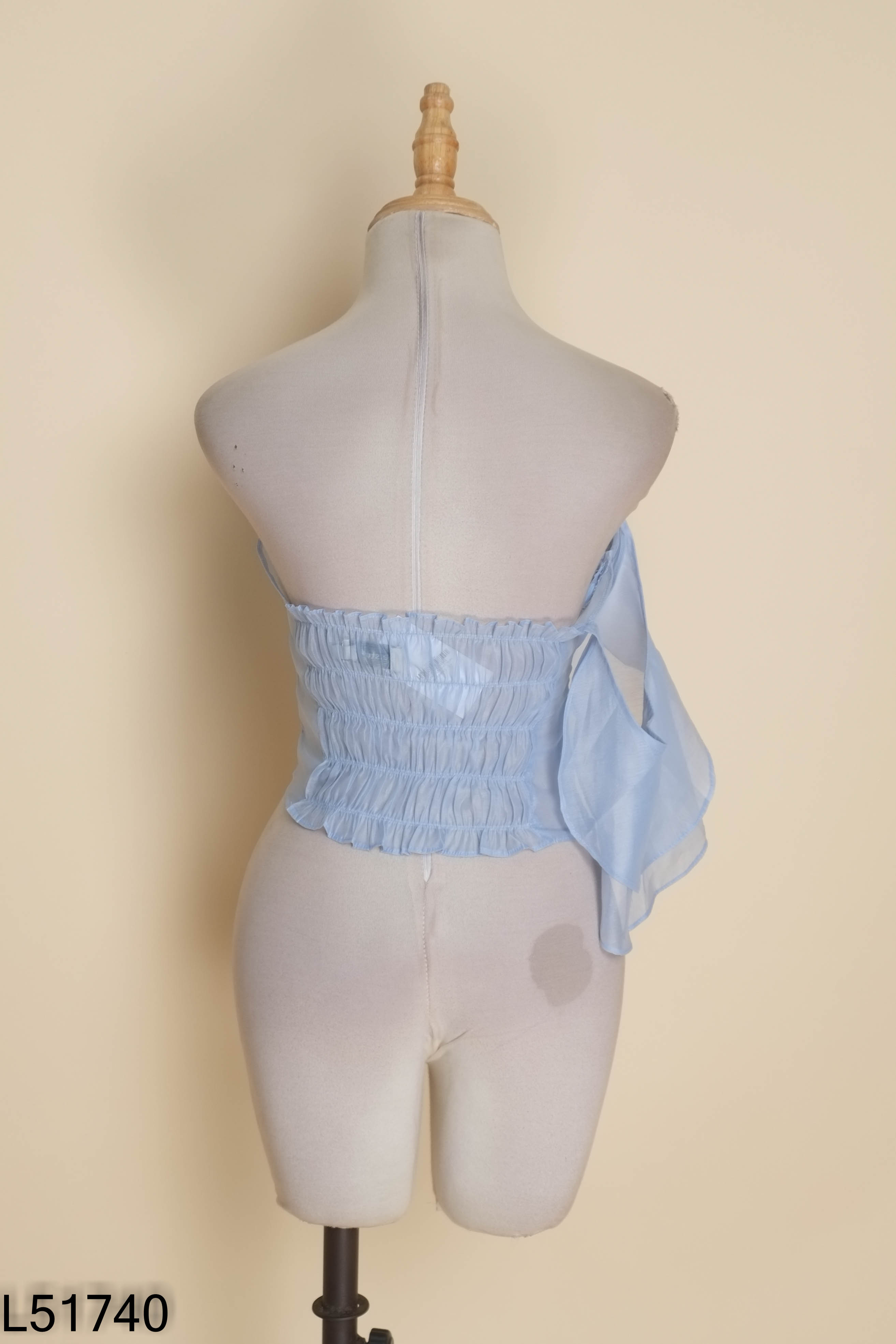 Áo voan xanh pastel
