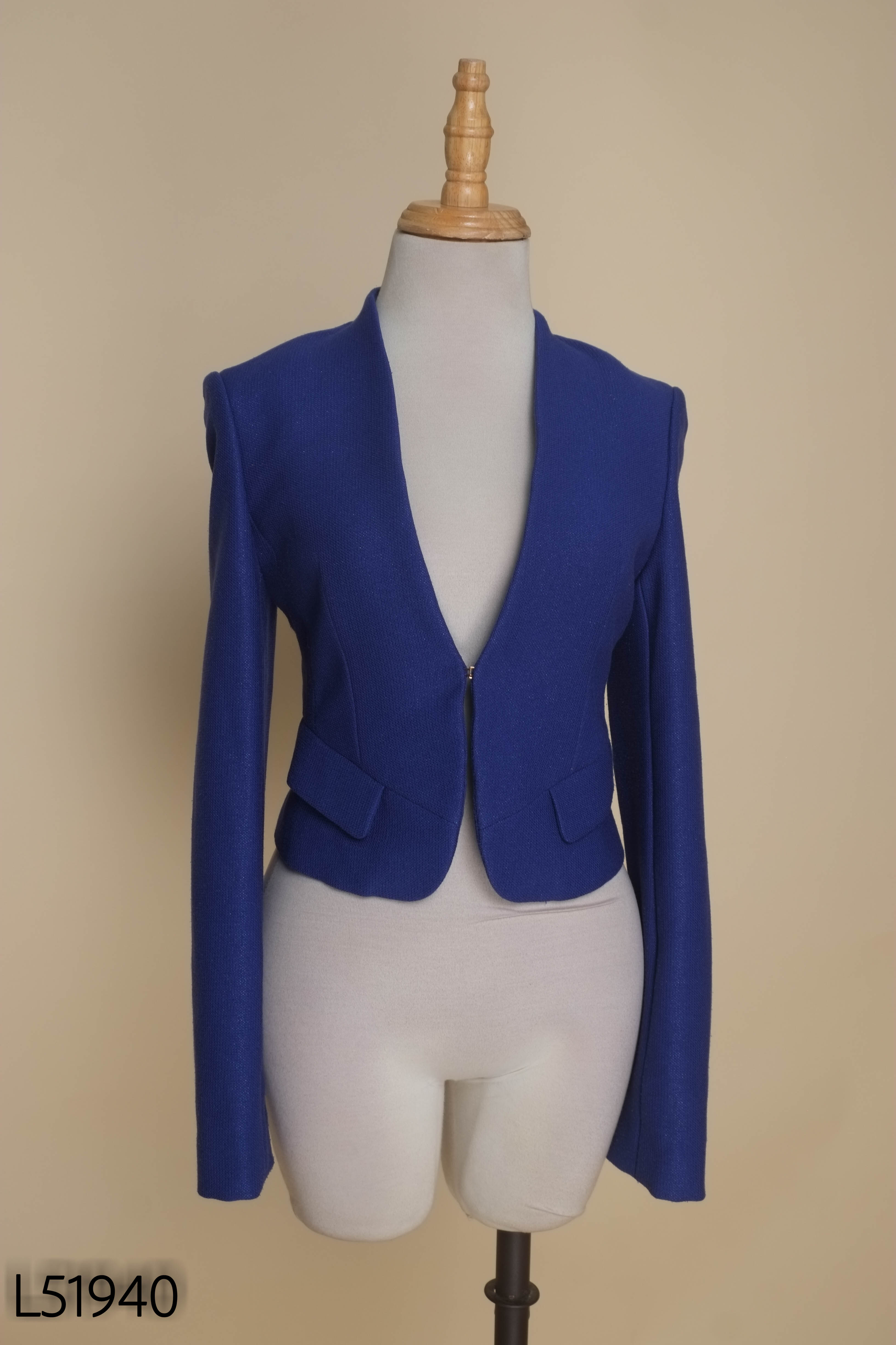 Áo dạ IVY MODA xanh dáng ngắn