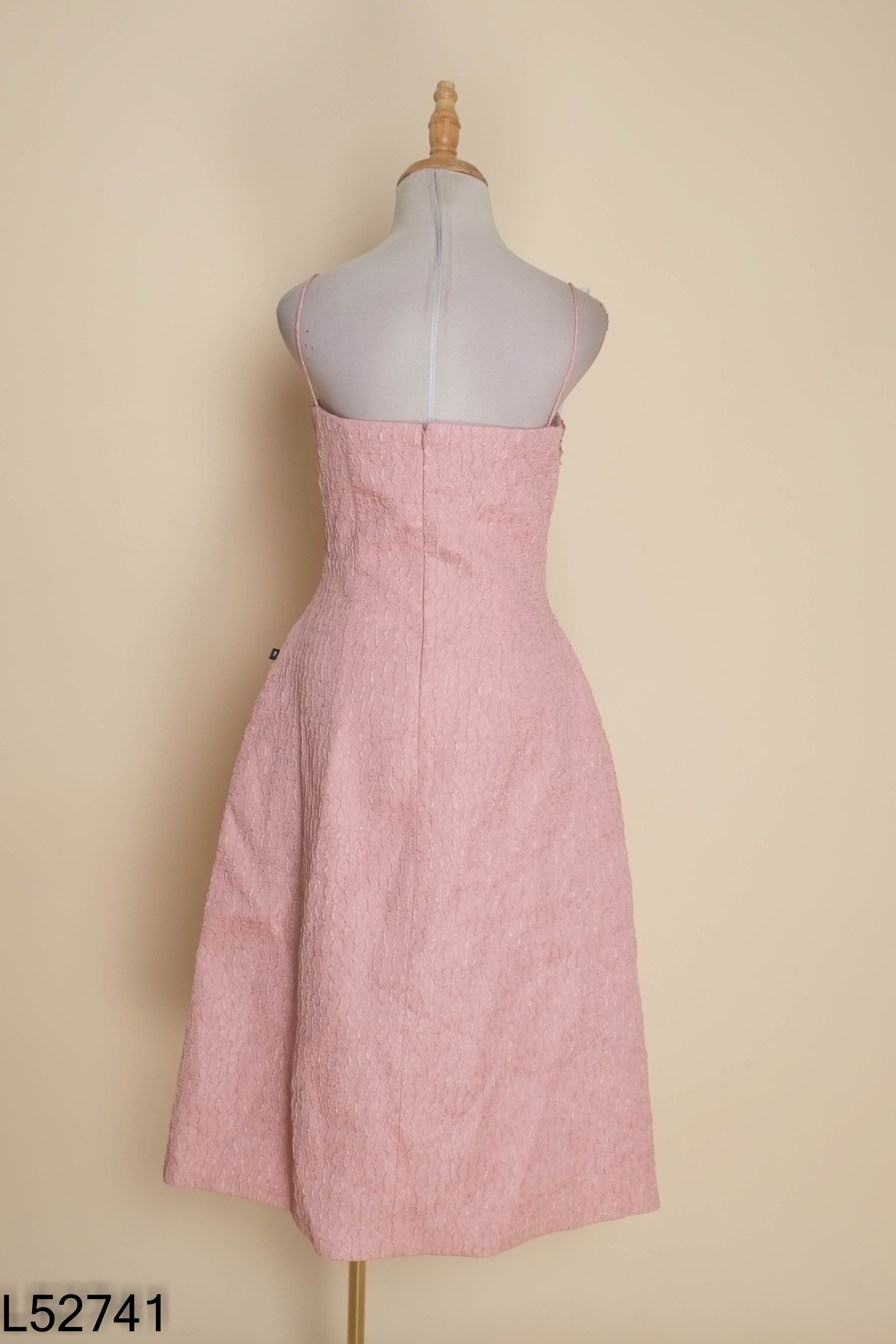 Váy dây hồng JM DRESS họa tiết