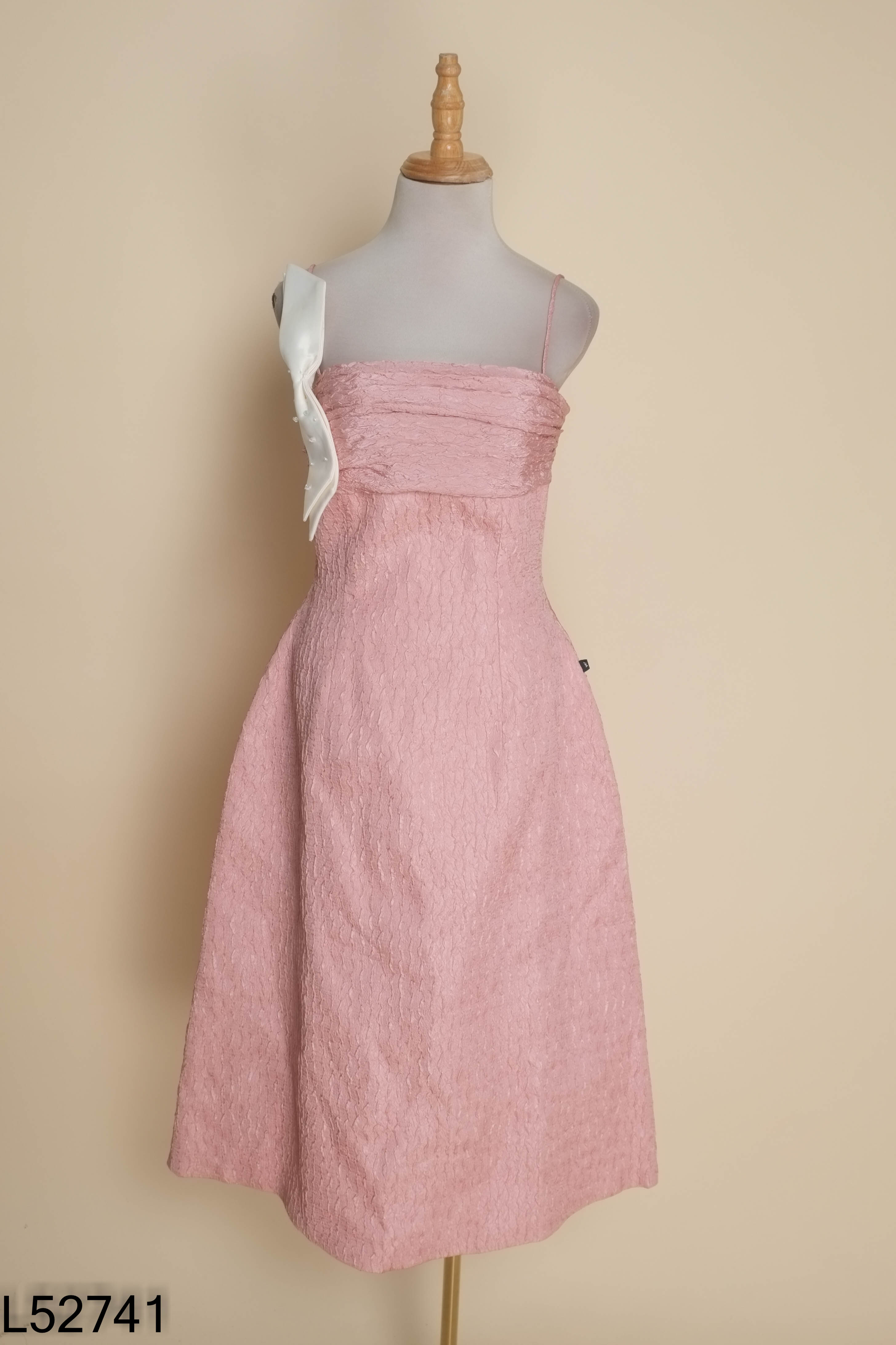 Váy dây hồng JM DRESS họa tiết