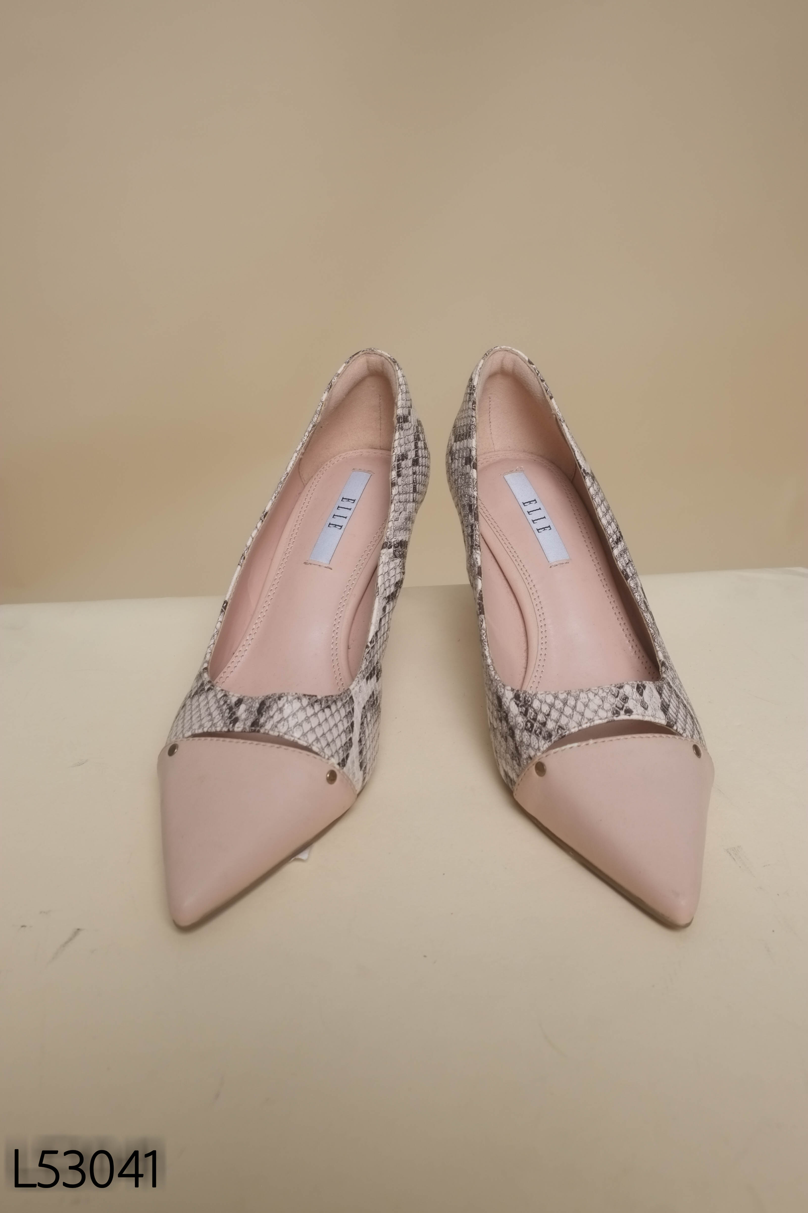 NEW ELLE giày hồng da rắn