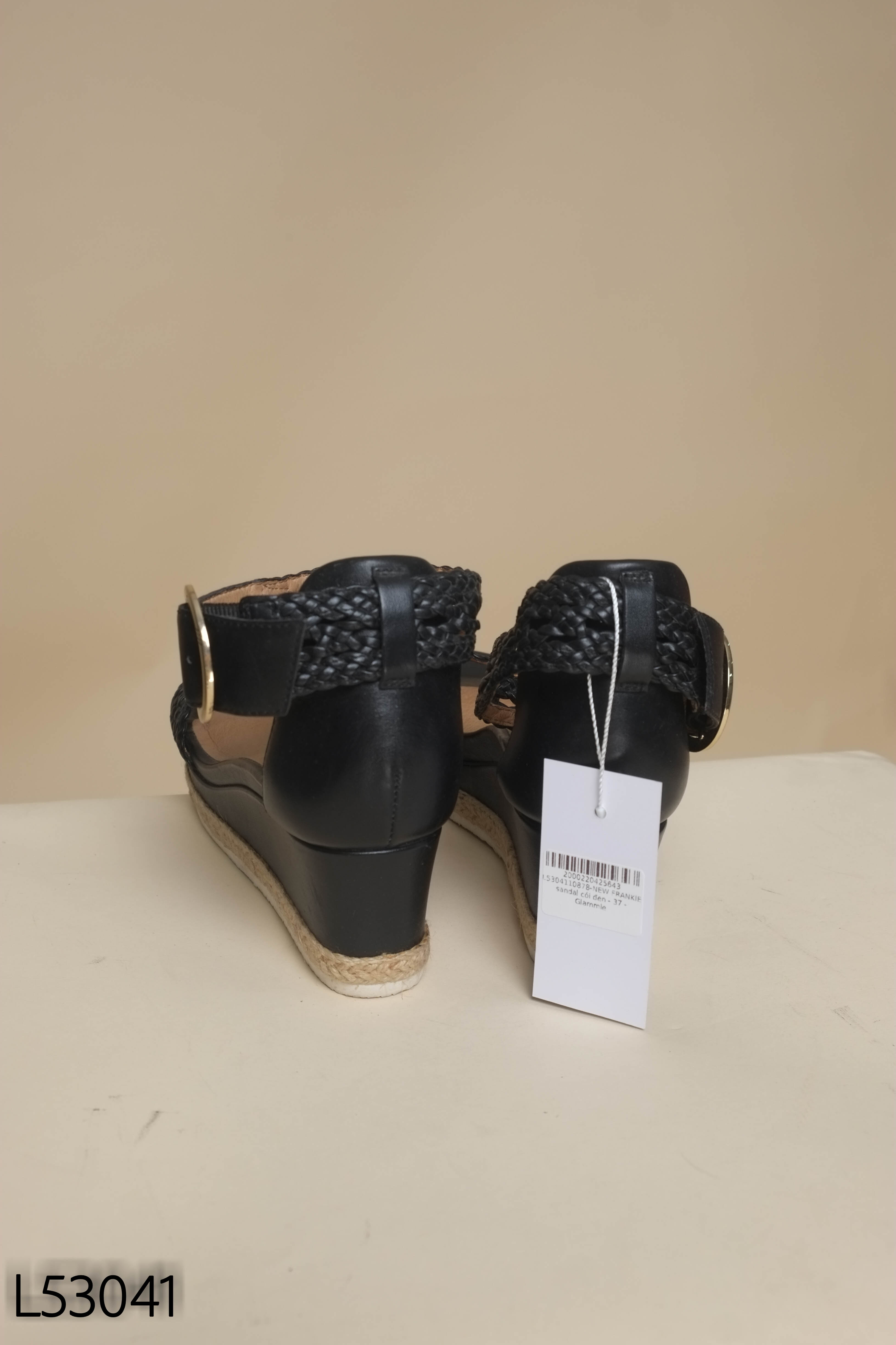 NEW FRANKIE sandal cói đen