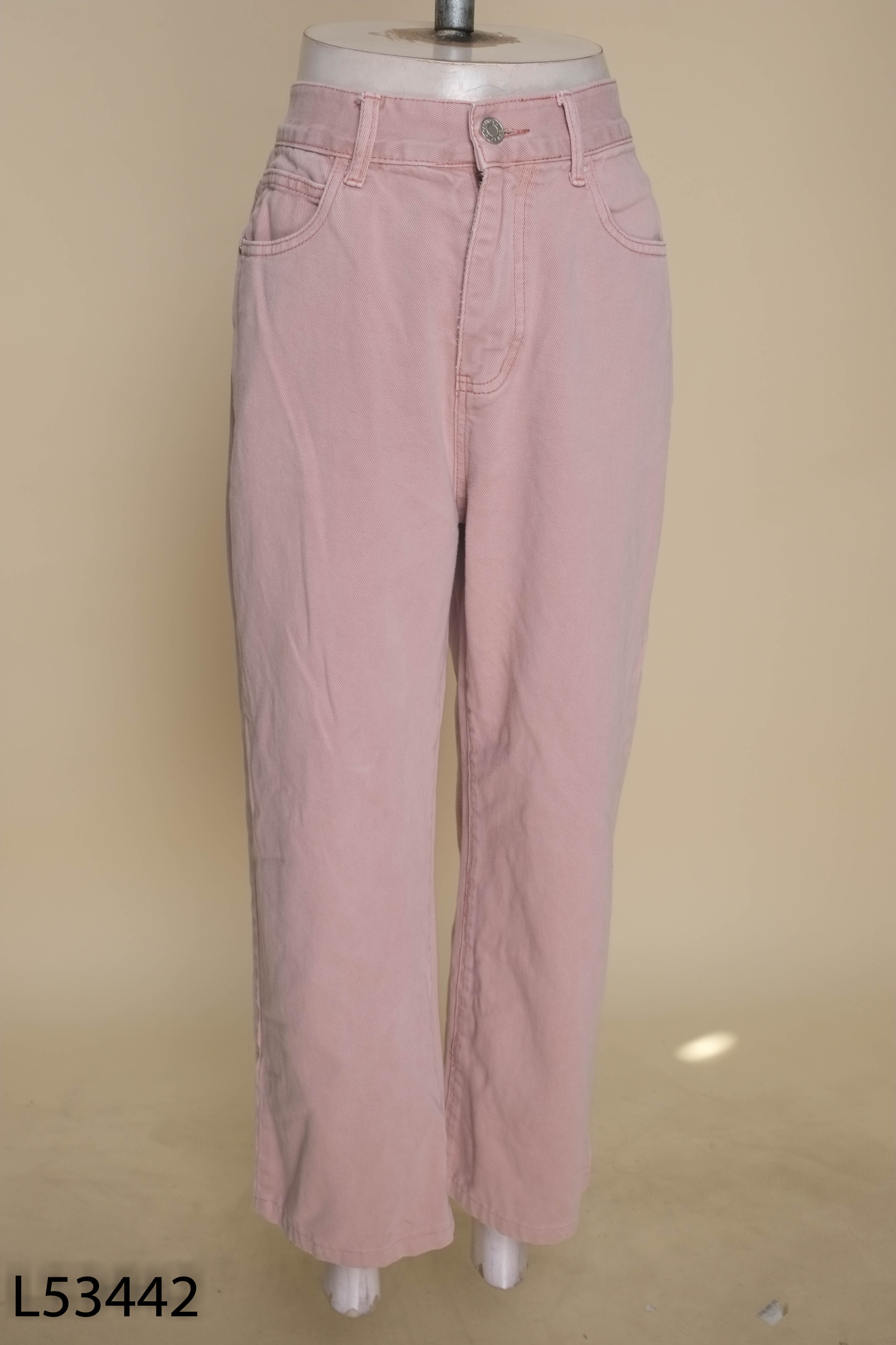 Quần jeans ROJO&BANA hồng suông