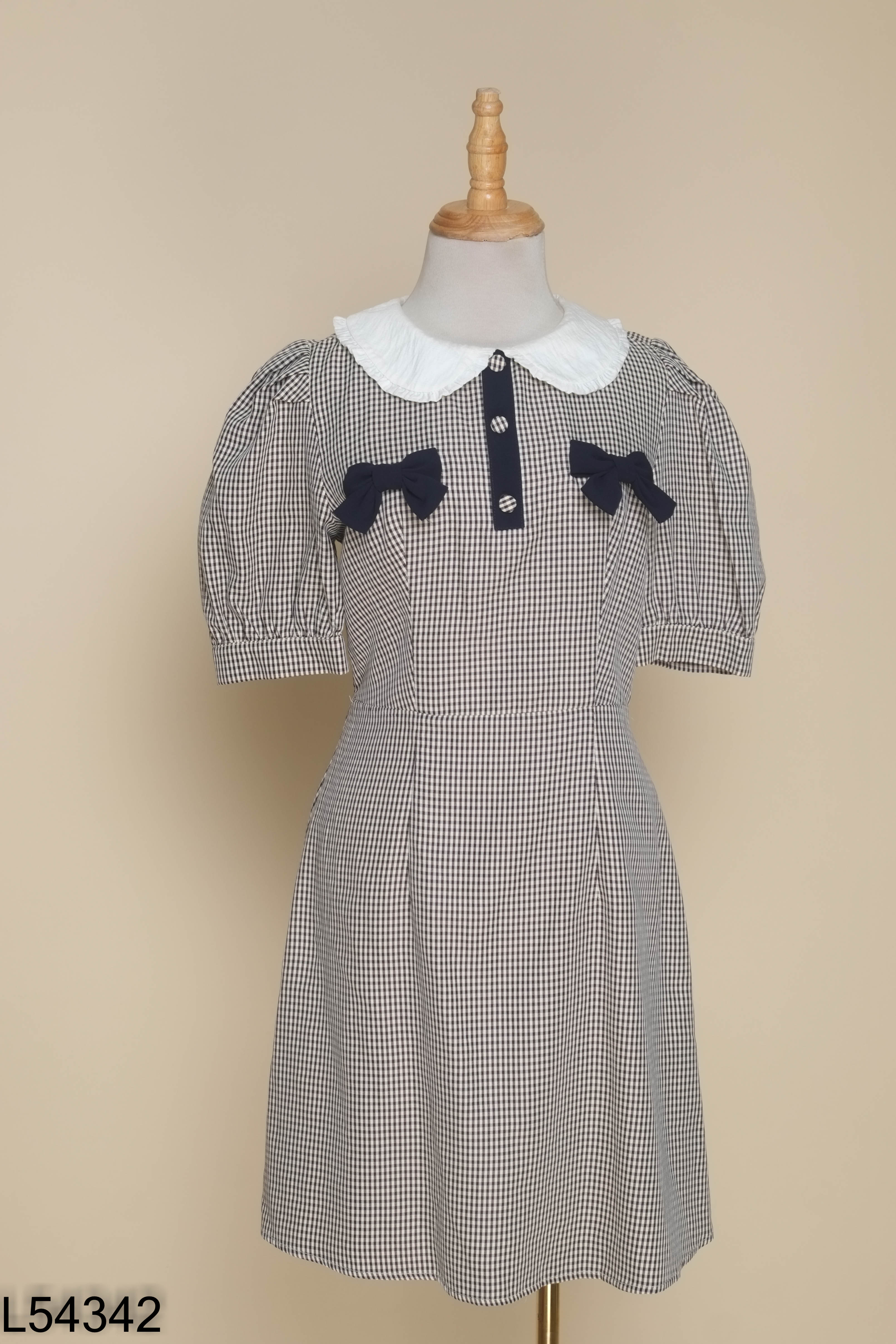 Váy ADORE DRESS be họa tiết đính nơ