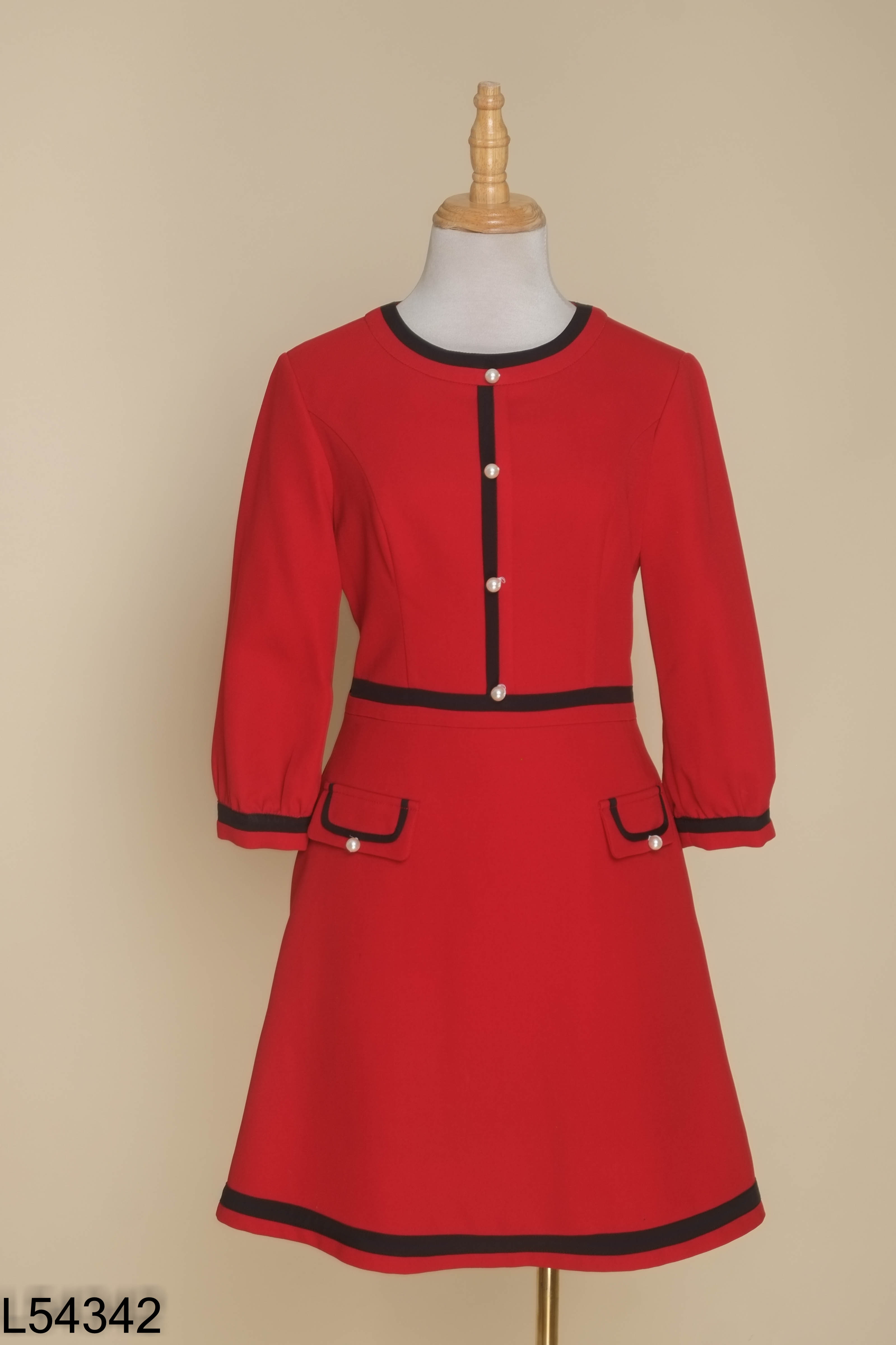 Váy ADORE DRESS đỏ viền đen