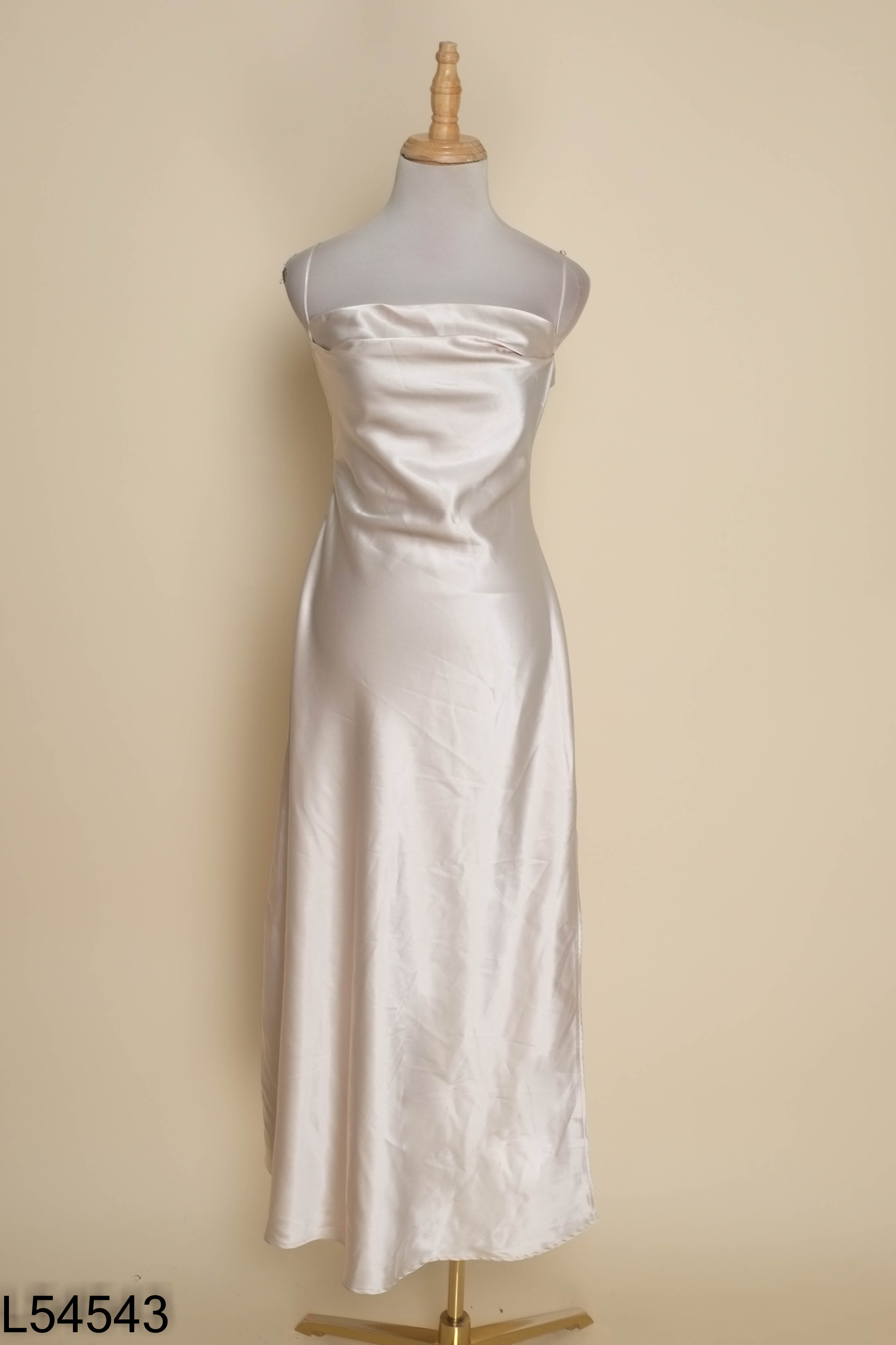 Váy dây lụa be IN SILK
