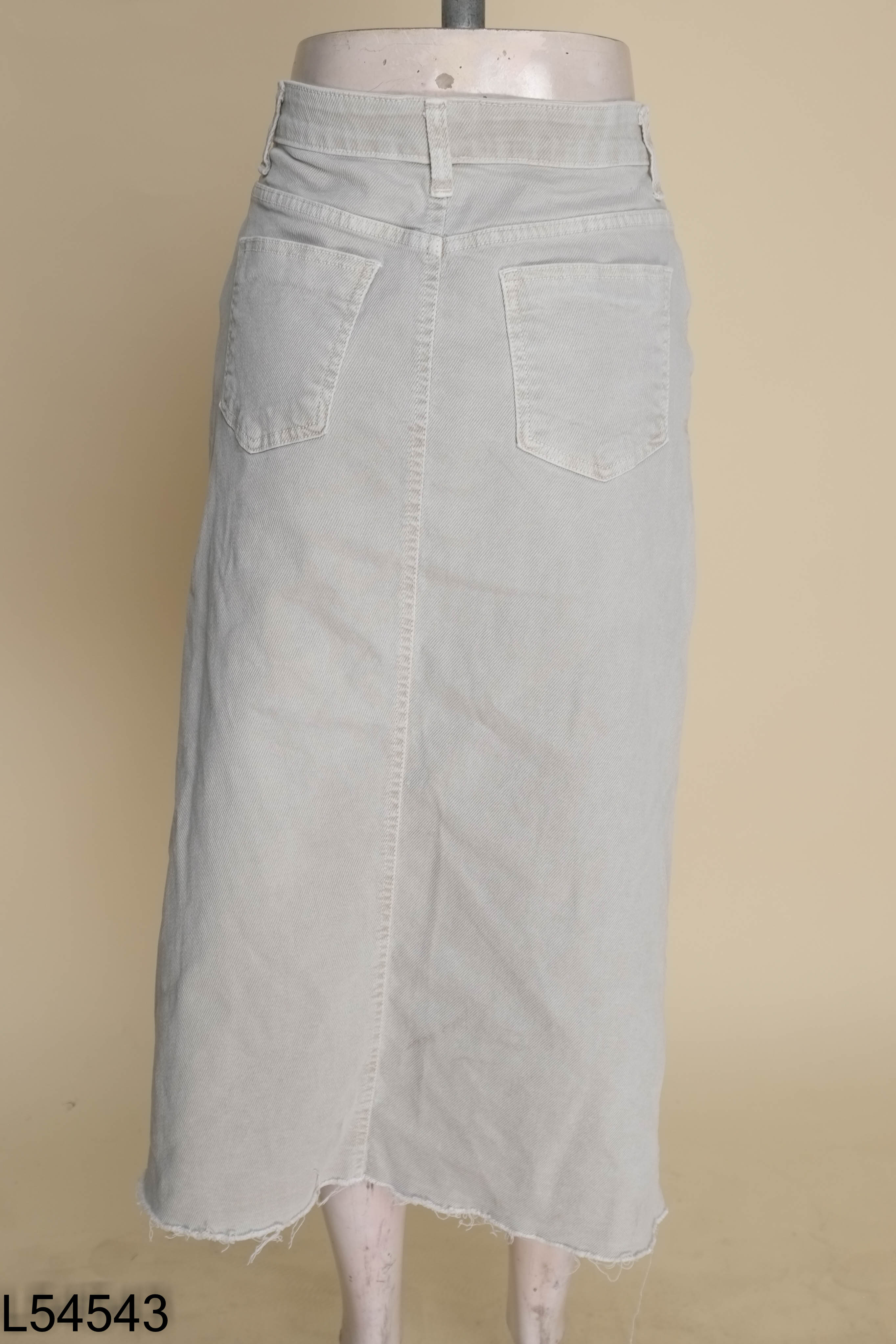 Chân váy jeans ghi