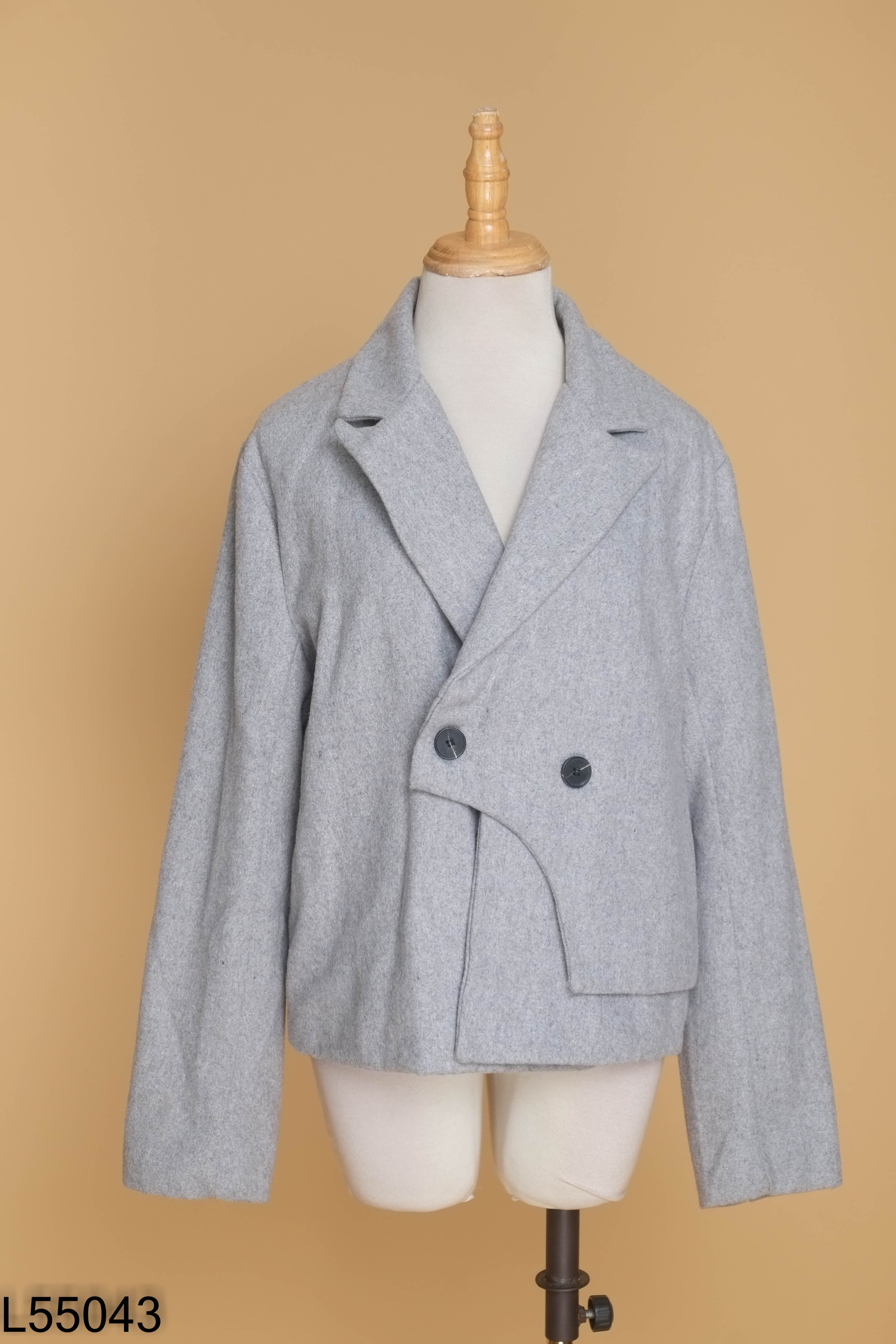 Áo blazer xám trơn