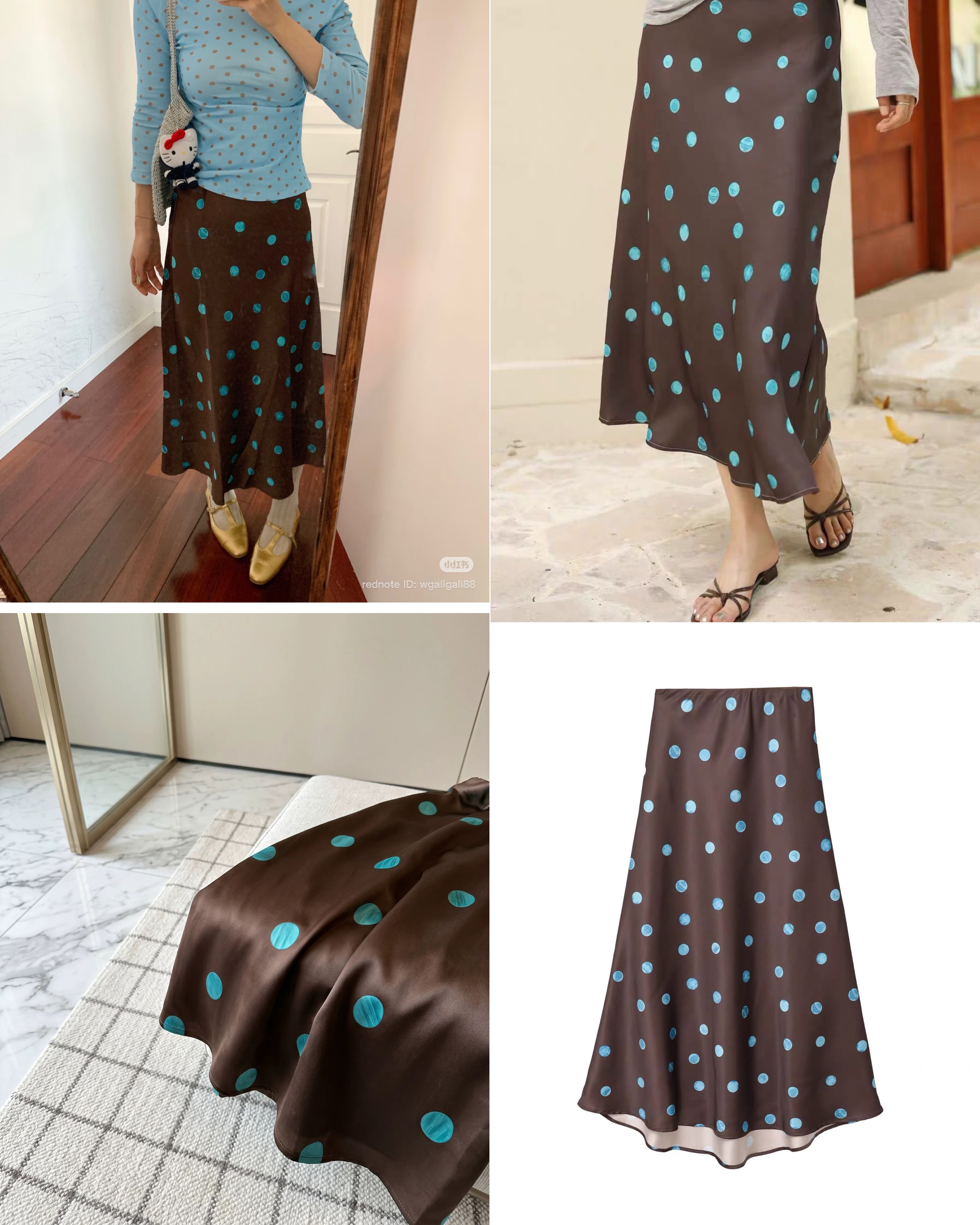 Chân Váy Lụa Chấm Bi TO ZR Tuồn xịn Huỷ Tag 16527