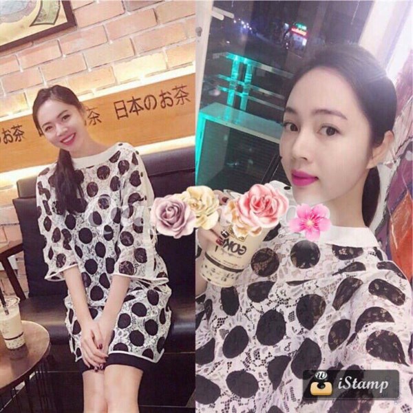 Đầm + Váy Ren ZR Chấm Bi - Chấm bi - S