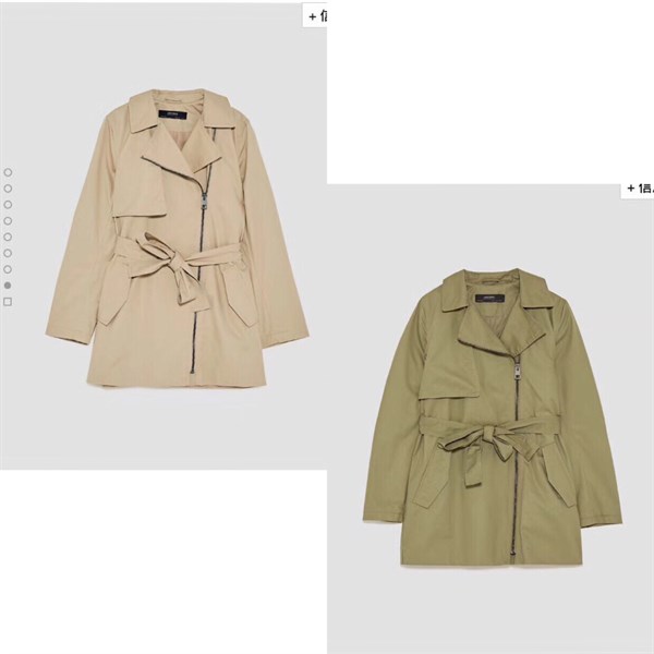 Áo Măng Tô Kaki Zara - Xanh - S - (SALE)