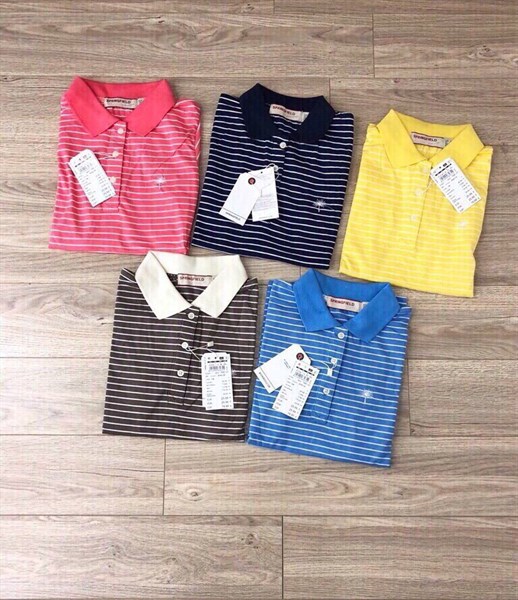 Áo Phông Cổ Polo Springfield 5 Màu Kẻ - Xanh da trời - M (240) - (SALE)
