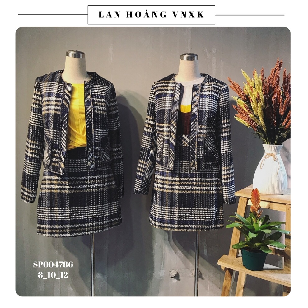 Set chân váy & áo dạ TU xuất Anh Dư xịn - Size 12