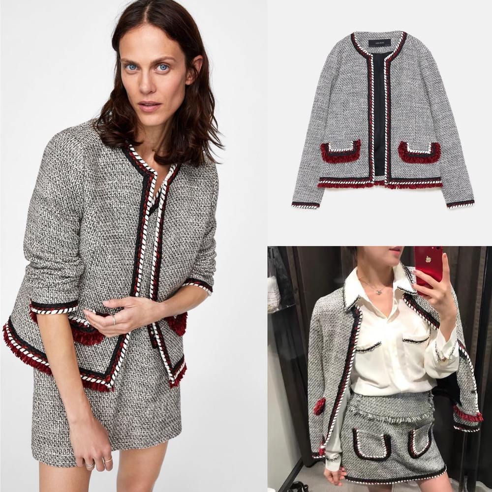 Khoác dạ Tweet Zara - S - (SALE)