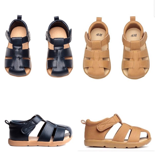 Sandal rọ Bé Trai HM Dư xịn - Nâu - 23
