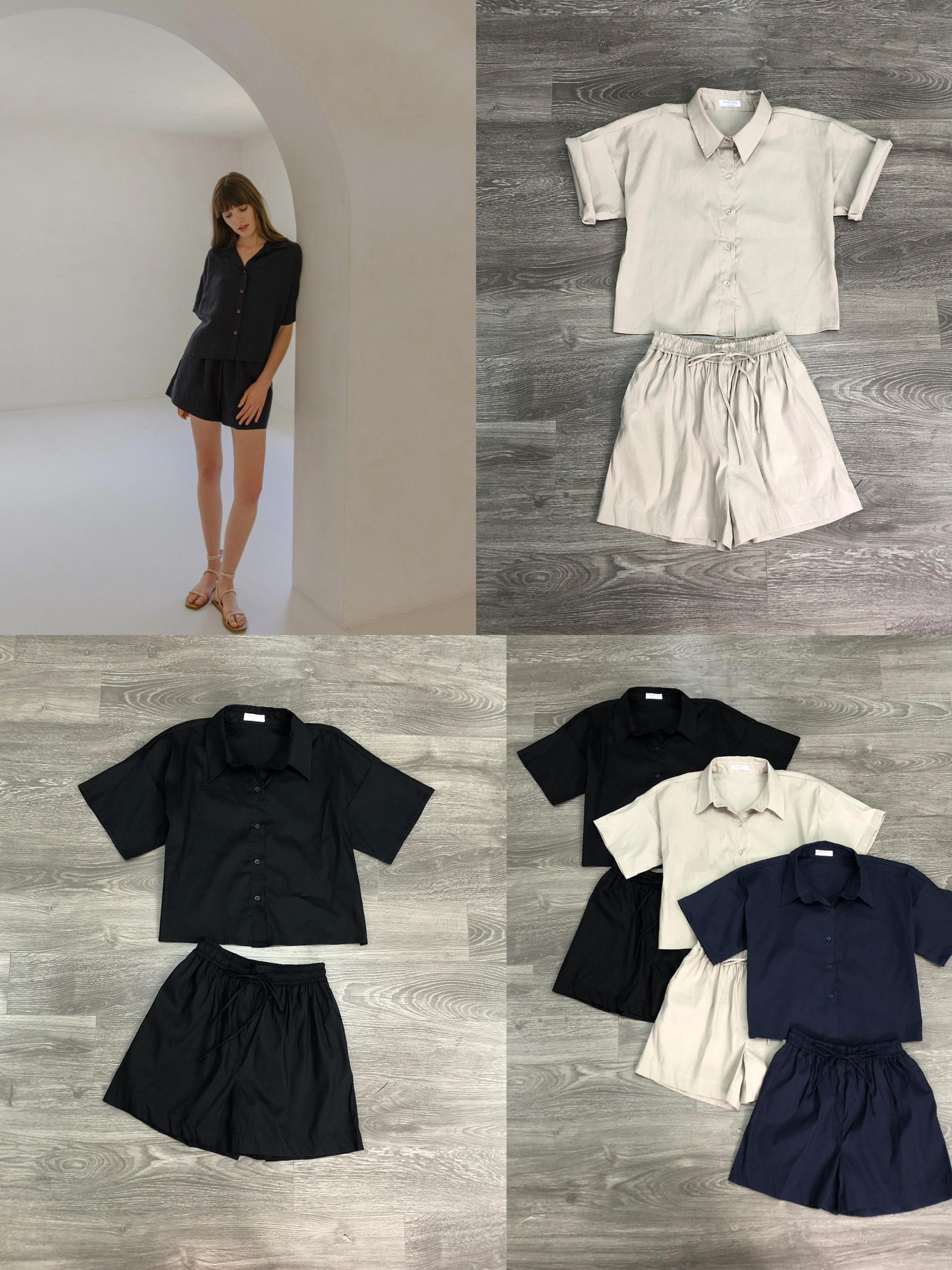 Set Bộ Sơ mi + Short Babaton Dư xịn