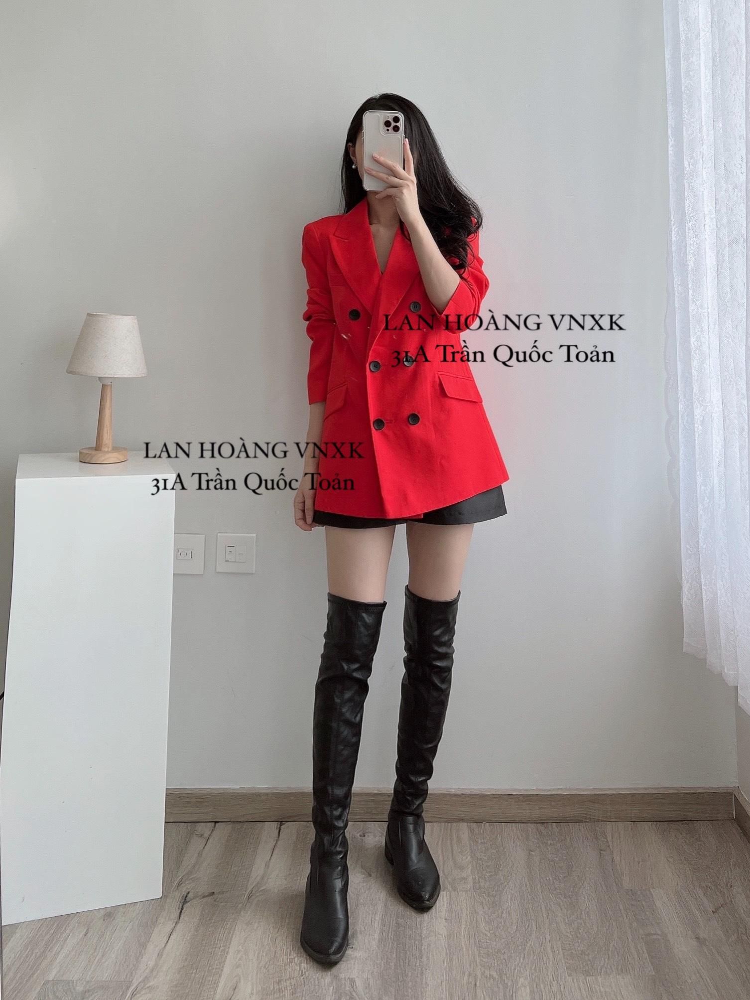 Blazer Topshop Cam dư Xịn (6 Khuy đen)